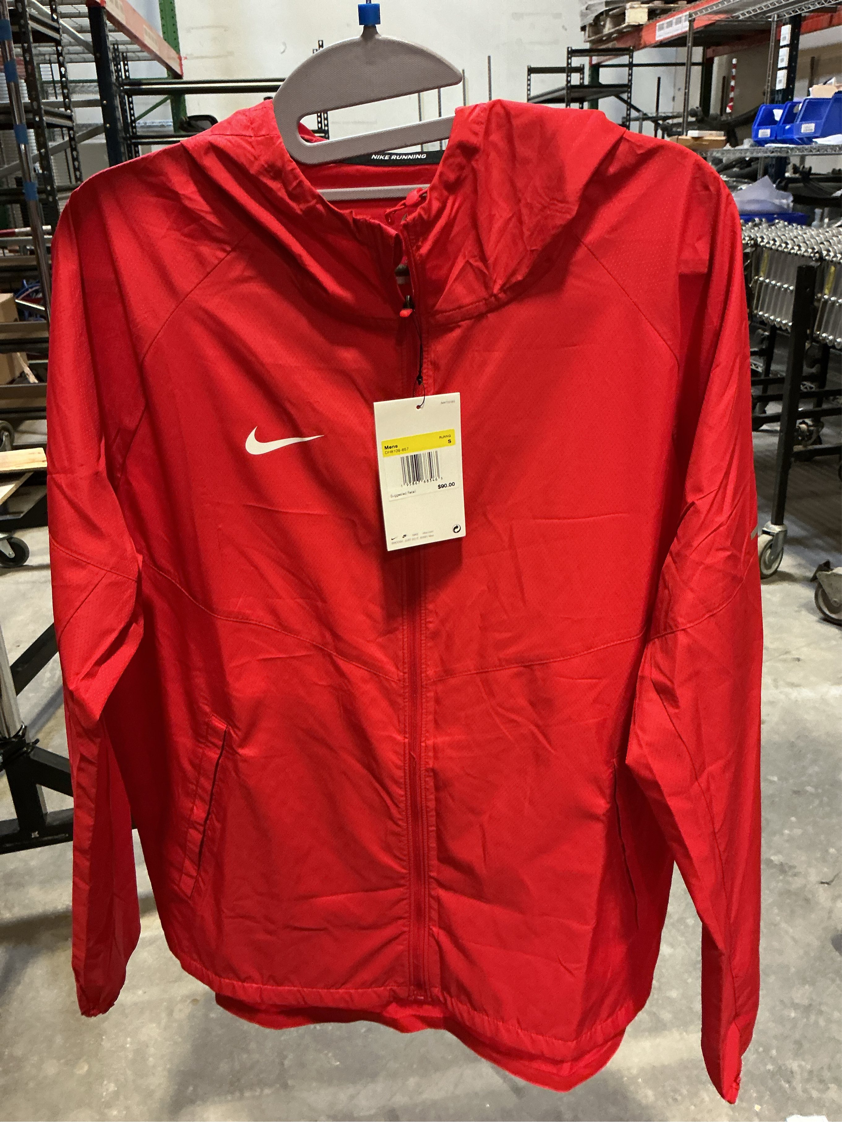 Size S Red Nike Running Windbreaker