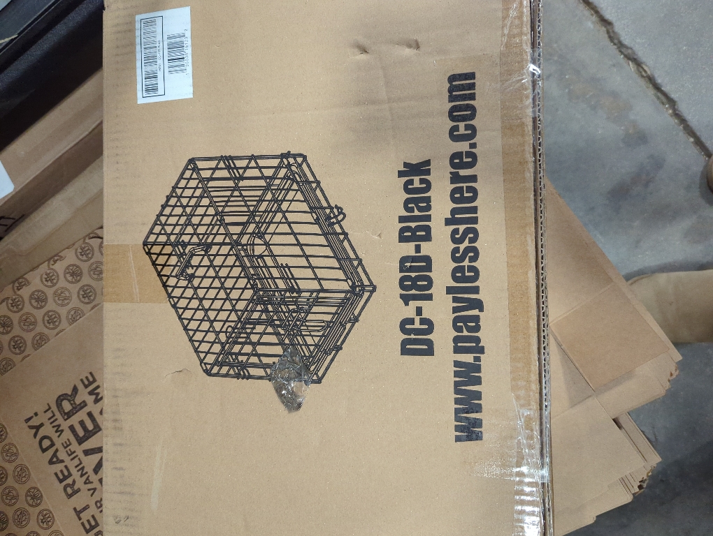 BestPet Dog Crate 18 Foldable Metal Kennel with Double Doors, Secure Slide-Bolt Latches, Leakproof Tray Portable Dog Cage for Small Breeds for Travel, Indoor & Outdoor Use,Black