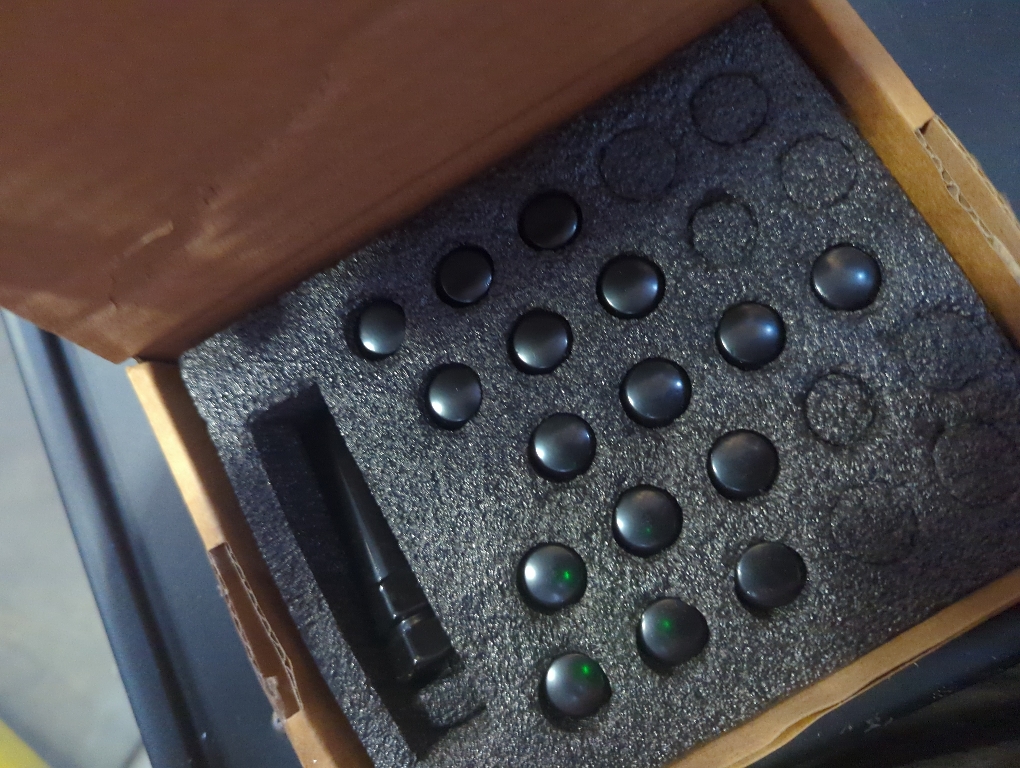 M12x1.5 Lug Nuts, 16pcs 6 Spline LugNut with Socket for Polaris RZR, ATV 12x1.5 Black Wheel LugNuts for Ranger XP 900/1000 Can Am X3 Honda Pioneer 1000 General RZR Turbo/Turbo S on UTV's Wheels