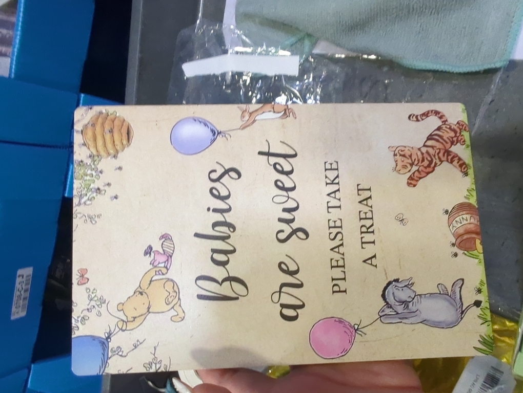 Pooh Bear Baby Shower Decorations, Wooden Winnie Bear Baby Shower Sign
