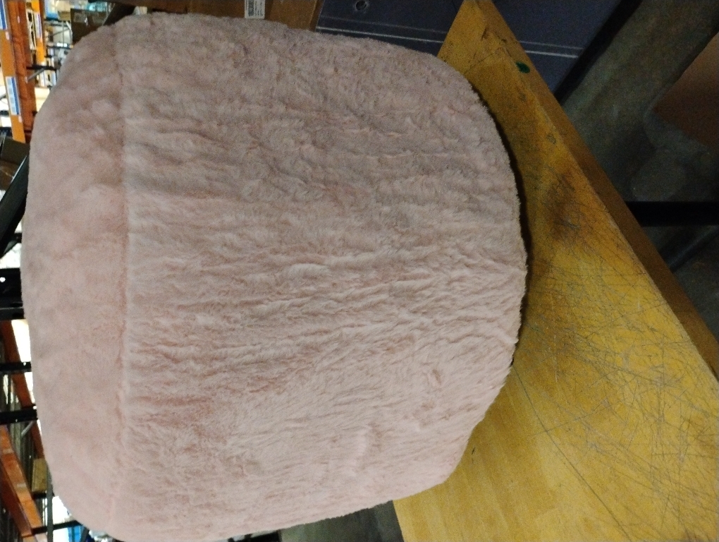 WSOFRLAC Foot Ottoman 20x15, Small Foot Rest Pouf Ottoman Cover Round with Sponge, Small Foot Rest Filled Foot Pouf Ottomans Stuffed Pink Mushroom Modern Hassock Footstool Footrest for Couch‼️light dirt and good condition‼️