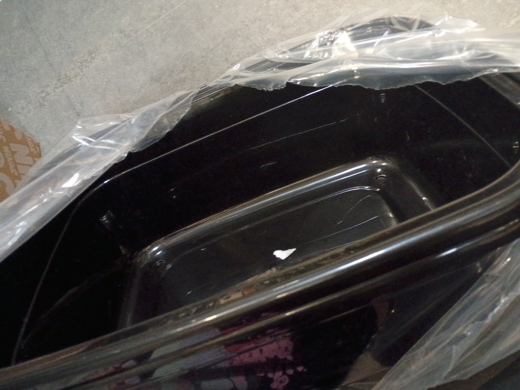 Black Plastic Rectangular Wash Basin Tub, Set of 2