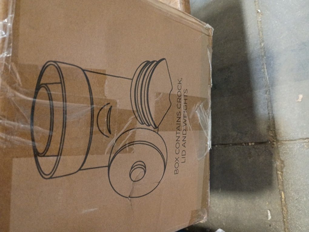 7L Fermentation Crock with Weights — European-Designed A-Grade Porcelain | Water Seal | Sauerkraut, Kimchi, Pickles & More | 1.8 Gallon