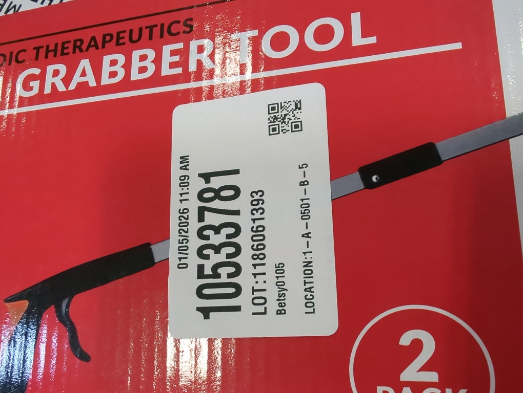 Medic Therapeutics 2-Pack Extra Long Reacher Grab Tool W/ Magnetic Ti. Lightweight with a Strong Grip and Easy Attachment to Canes  Walkers  and Wheel