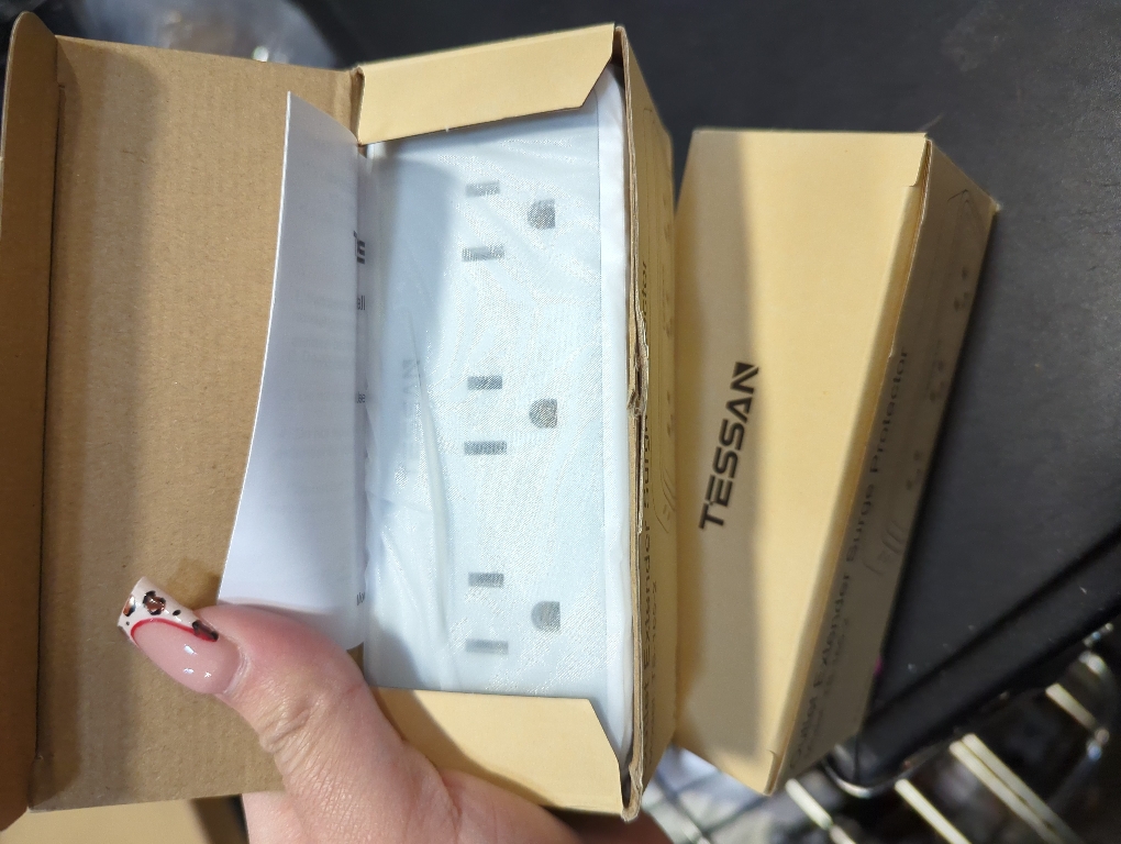 2 Pack Multi Plug Outlet Extender, TESSAN Surge Protector Wall Plug Splitter with 5 Electrical Outlet Expander, Multiple Plug Adapter for Travel Home Office