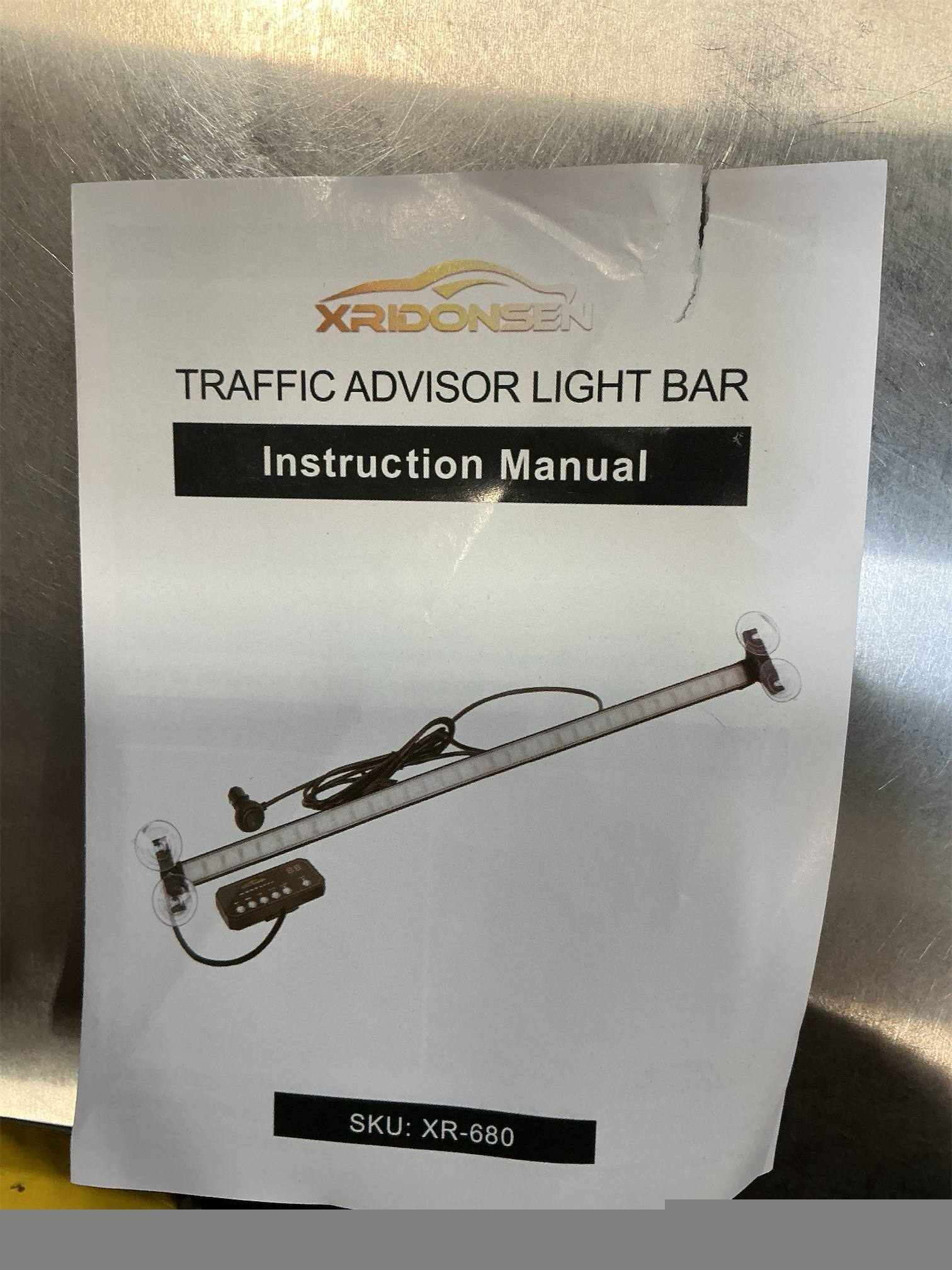 XRIDONSEN 35 inch Traffic Advisor Amber Light Bar 144 LED Rear Window Strobe Lights Emergency Warning Flashing Safety Interior Windshield Lights w/Directional for Plow Trucks Construction Vehicles