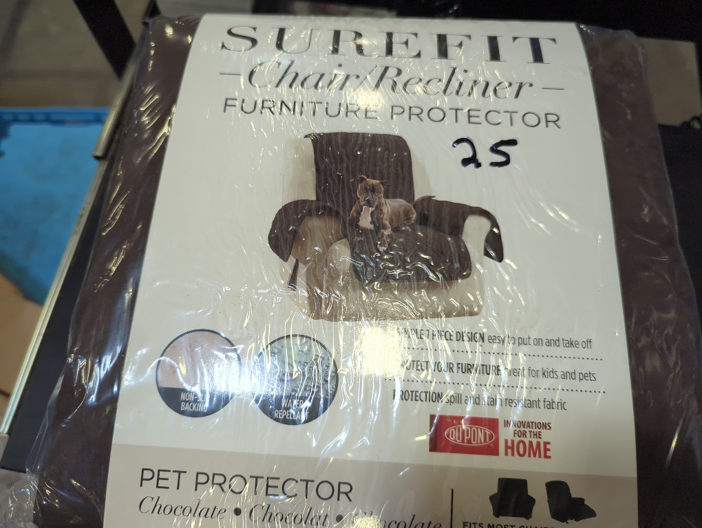 SureFit Pet Protector Recliner Furniture Cover in Chocolate