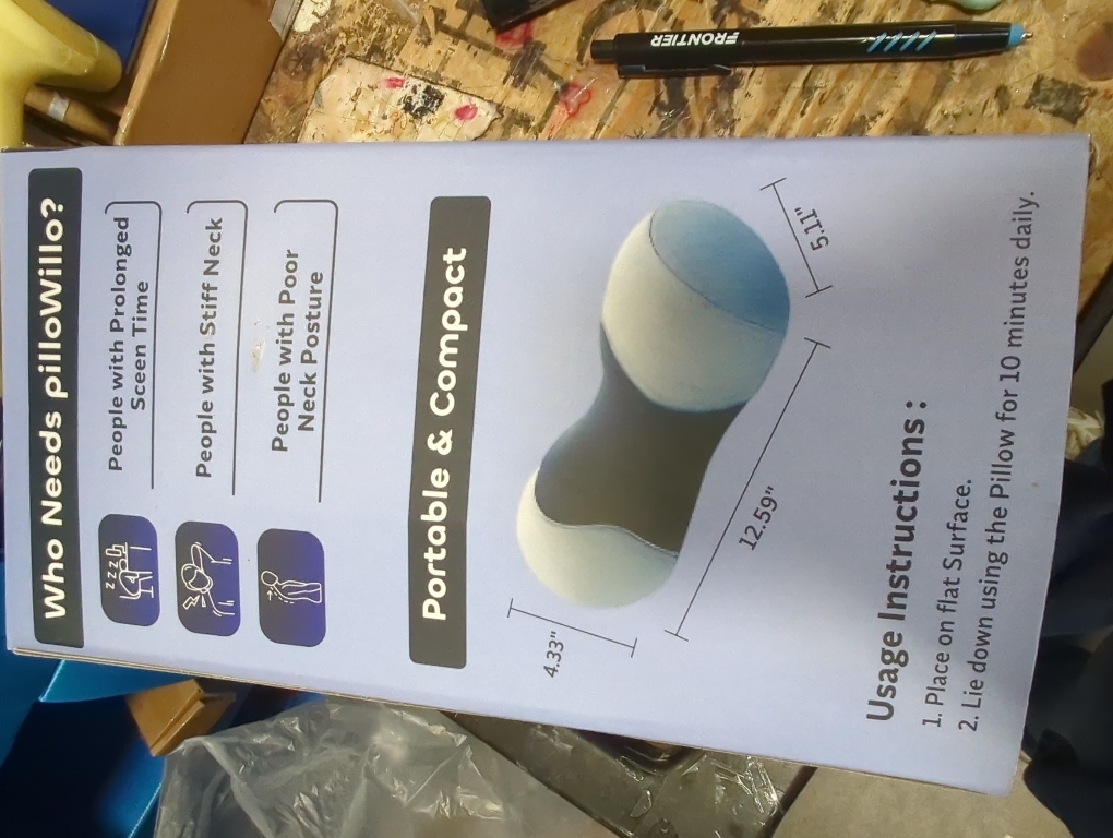 Bespilow Cervical Neck Pillow for Pain Relief - Small Cylinder Neck Roll & Round Bolster Contour Pillow, Portable Memory Foam Traction Device for TMJ,Hump Correction,Travel & Sleeping Support,Odorless