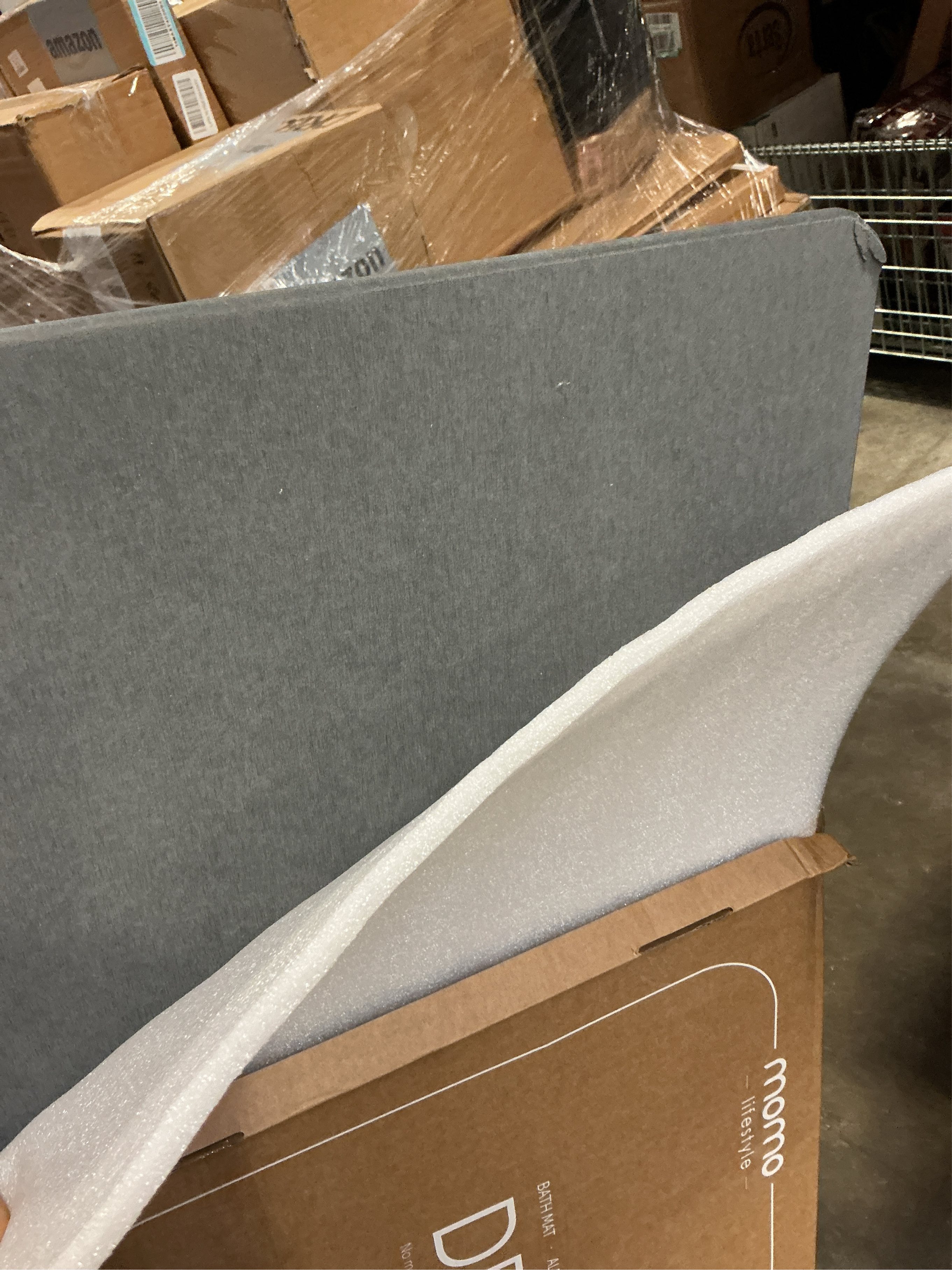 Momo Lifestyle Stone Bath Mat Drytomita 24 X 15 Linen Gray, Diatomaceous Earth, Non-Slip Super Absorbent Quick Drying Shower Mat Bathroom Accessory for Home Spa