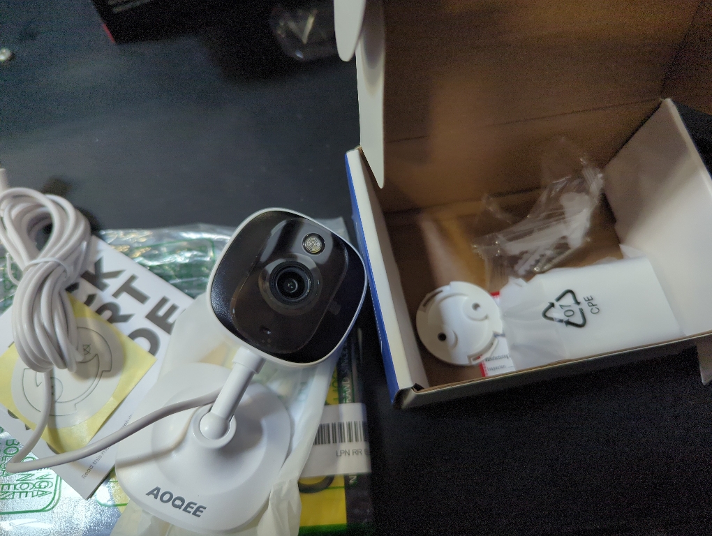 2K Cameras for Home Security-Outdoor/Indoor Camera for Dog/Cat/Pet/Nanny/Baby, Color Night Vision, White Light, Siren, 24/7 SD Recordings, Works with Alexa/Google Home, C1 (C1-White-1pack-2.4G)