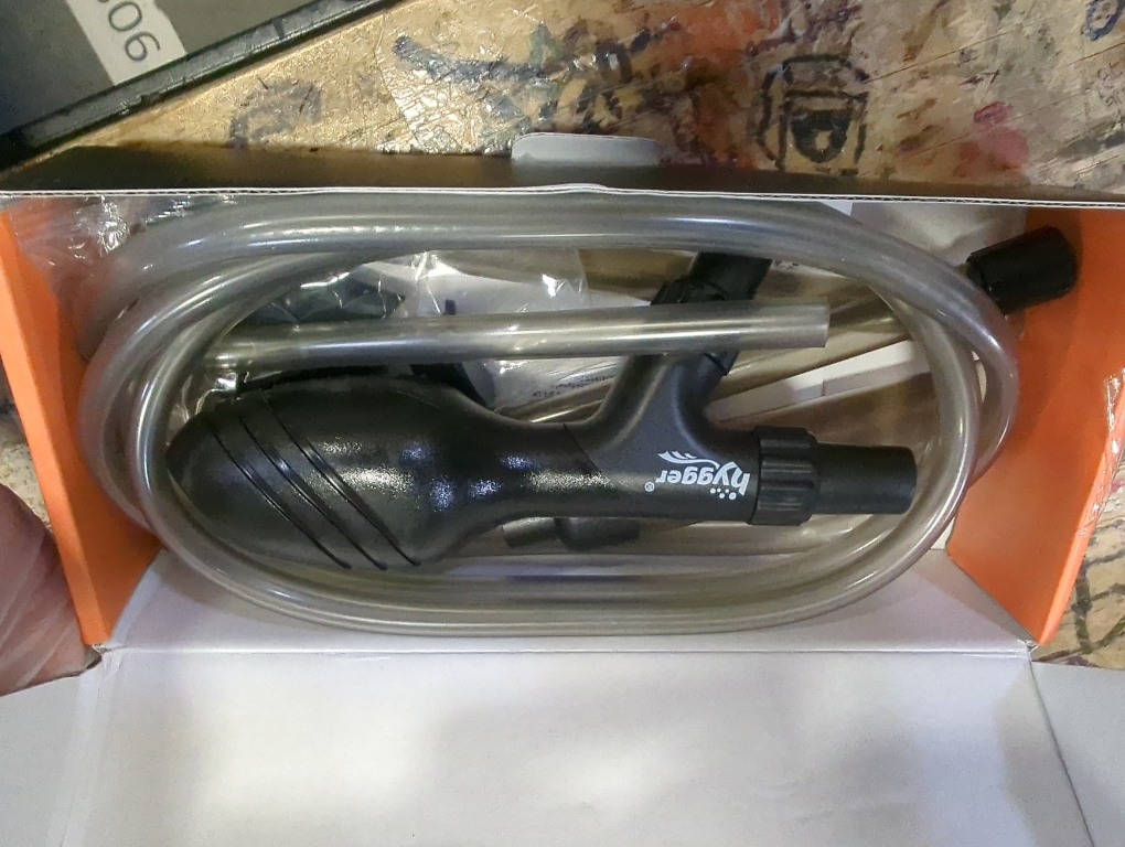 hygger Small Gravel Vacuum for Aquarium, Manual 80GPH Aquarium Gravel Cleaner Low Water Level Water Changer Fish Tank Cleaner with Pinch or Grip Run in Seconds Suction Ball Adjustable Length