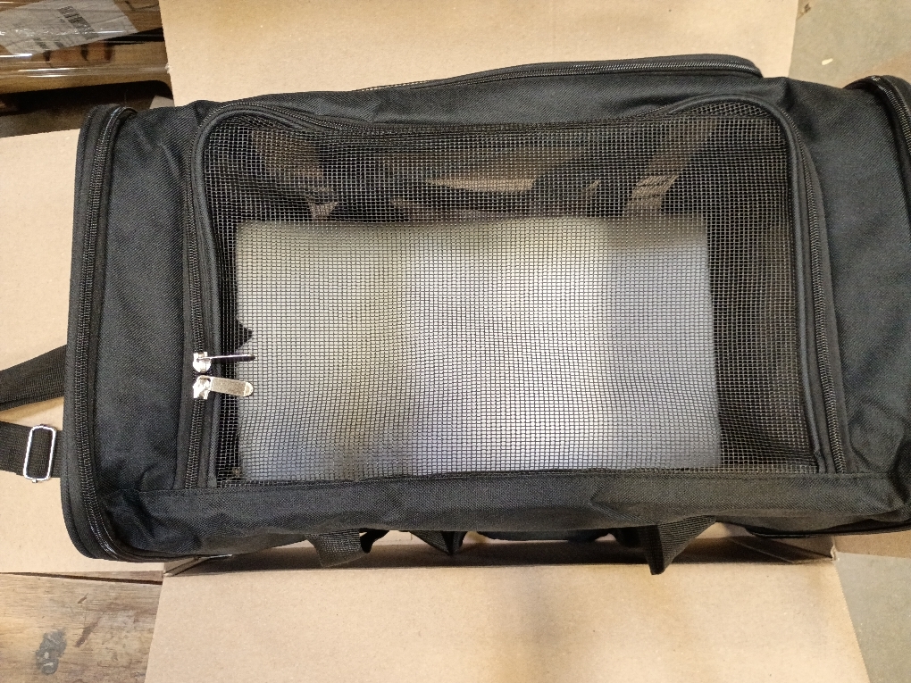 Soft-Sided Cat/Dog/Pet Carrier, Collapsible Pets Travel Carriers for Big Cats/Small Dogs with Shoulder Strap & Removable Mat, Mesh Puppy Carry Bag, Up to 16 Lbs, TSA Airline Approved(Black)