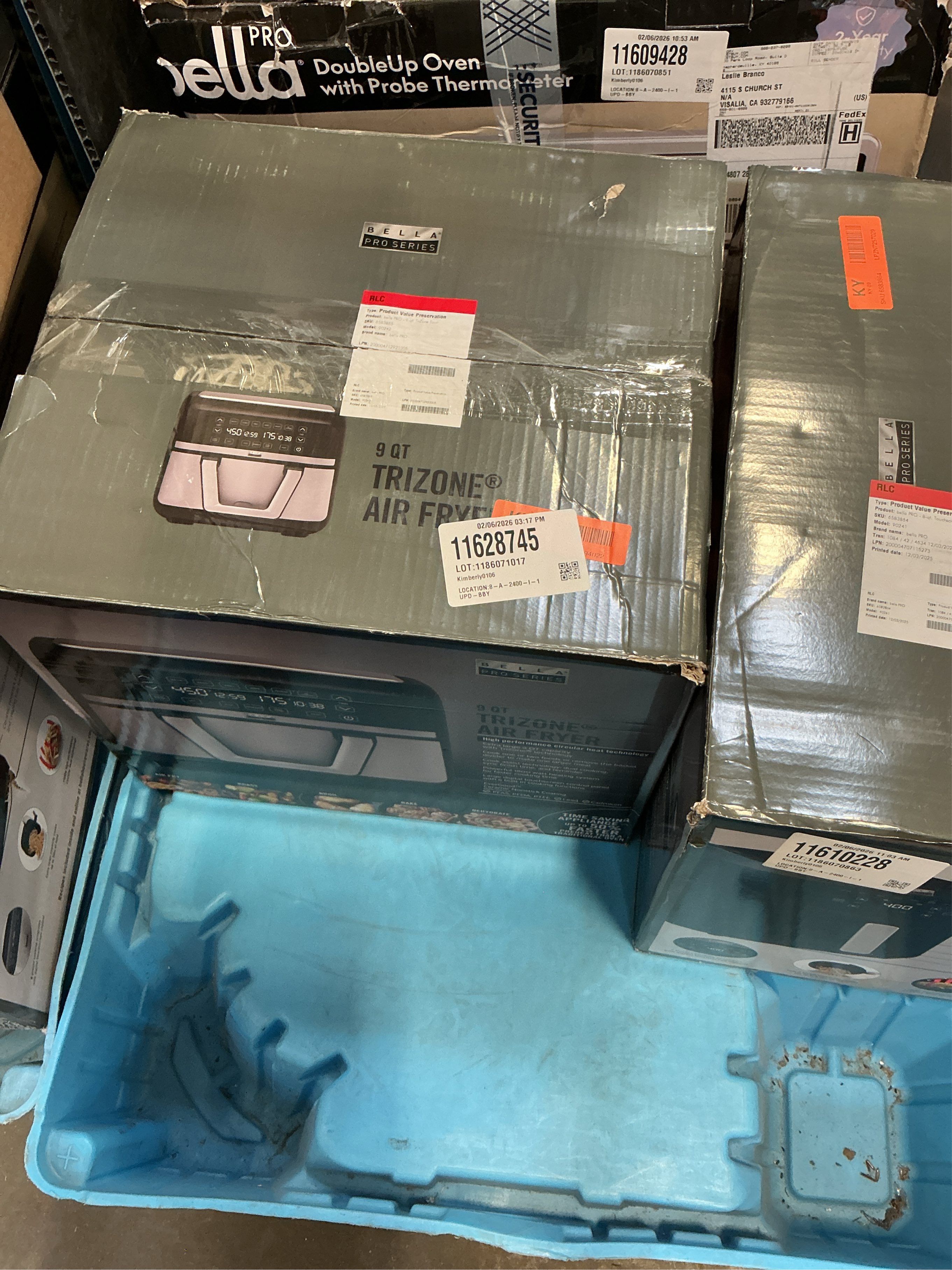 Stainless Steel 9-qt. TriZone Touchscreen Air Fryer with Dual Flex Basket by bella PRO