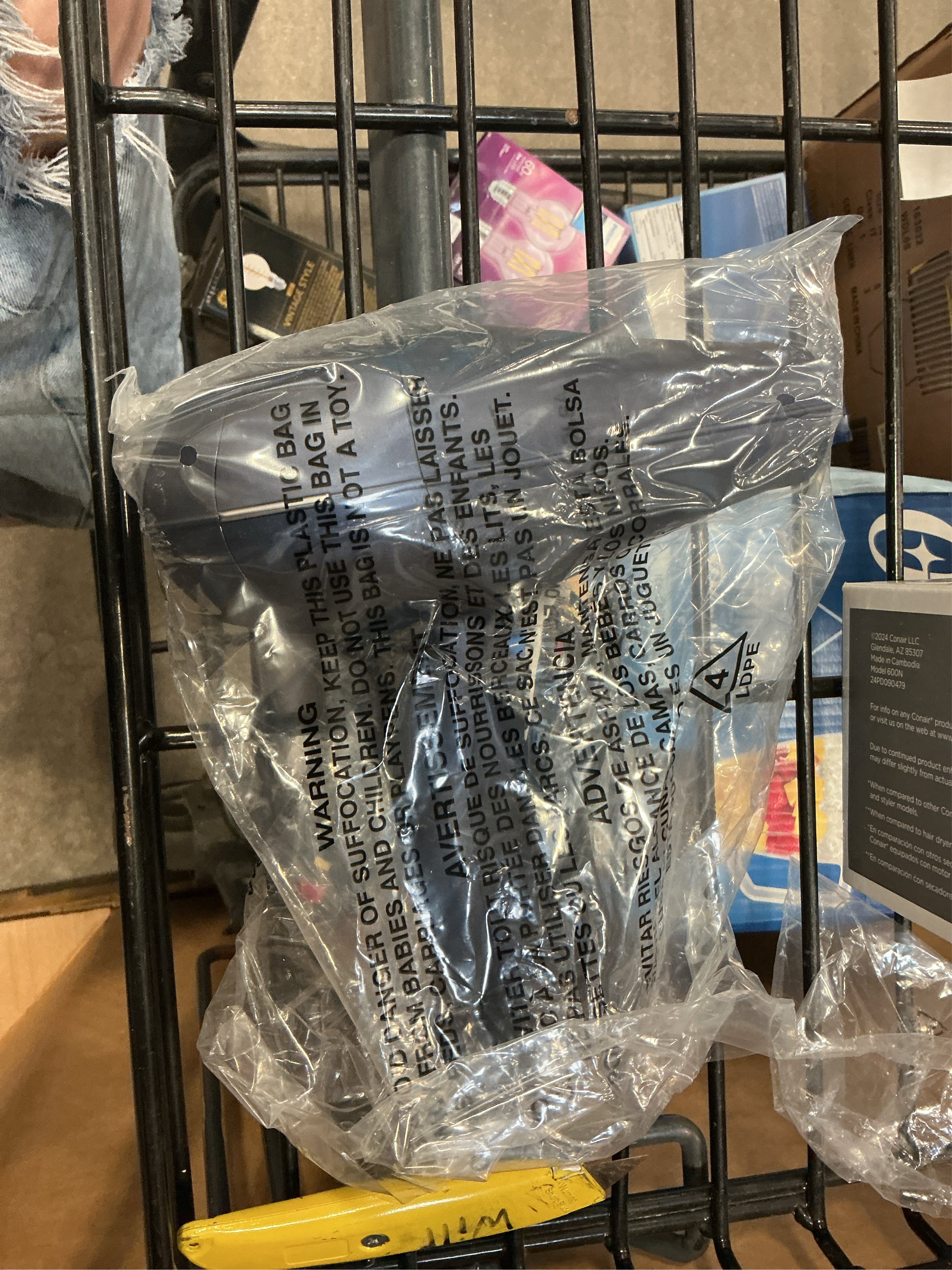 INFINITI PRO CONAIR Hair Dryer with Innovative Diffuser, Enhances Curls and Waves While Reducing Frizz, Dark Blue