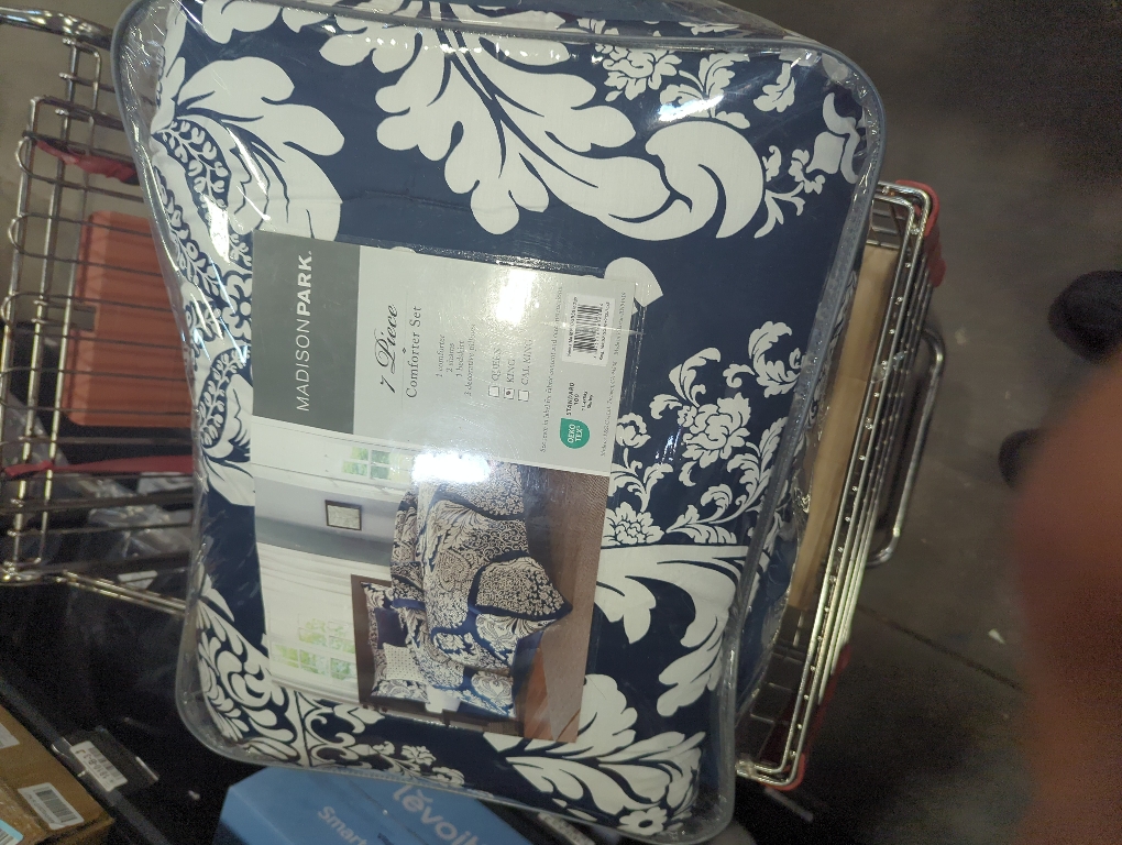 Marcella 7-Piece Indigo Cotton King Comforter Set