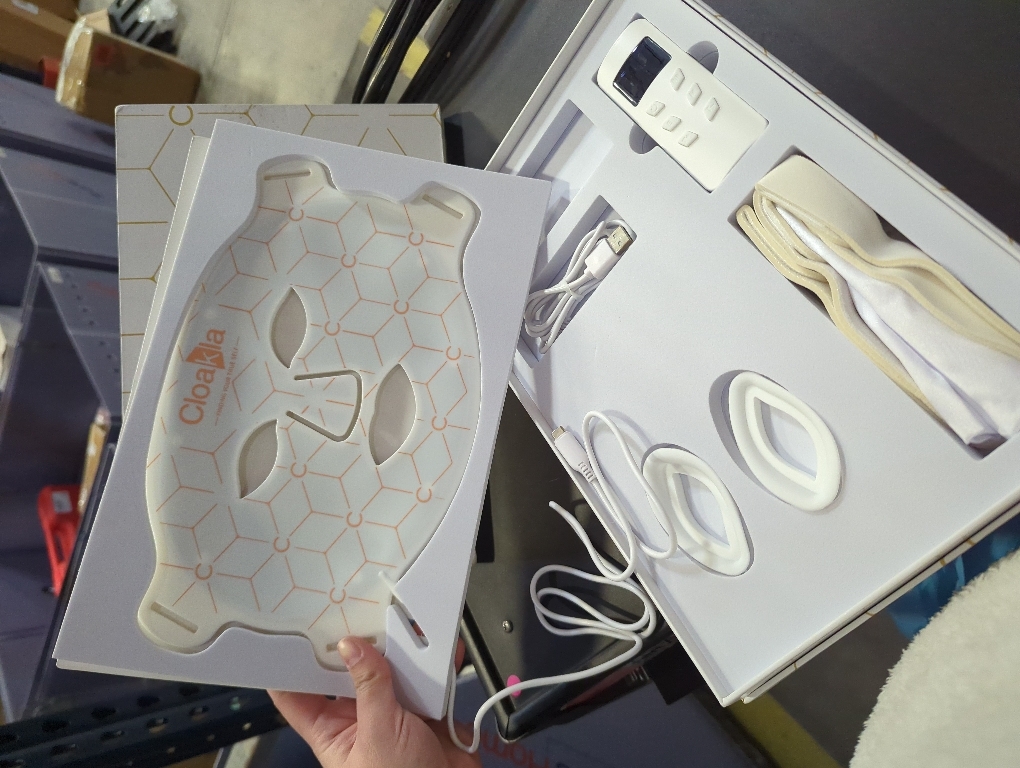 K11 Facial Beauty Red Light Mask with Neck Coverage – 7-Color Light Beauty Care Mask, Portable Foldable Silicone Design for Home Spa, Skin Refresh & Relaxation Device