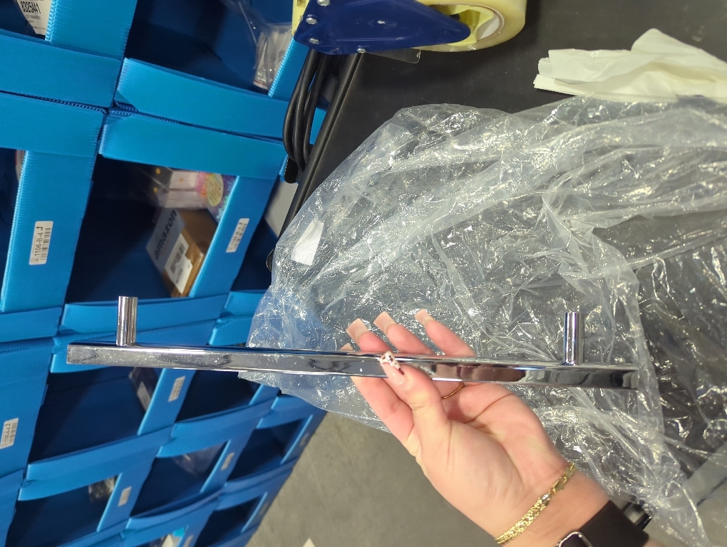 Amerock | Cabinet Pull | Polished Chrome | 6-5/16 inch (160 mm) Center-to-Center | Caliber | 1 Pack | Drawer Pull | Cabinet Handle | Cabinet Hardware