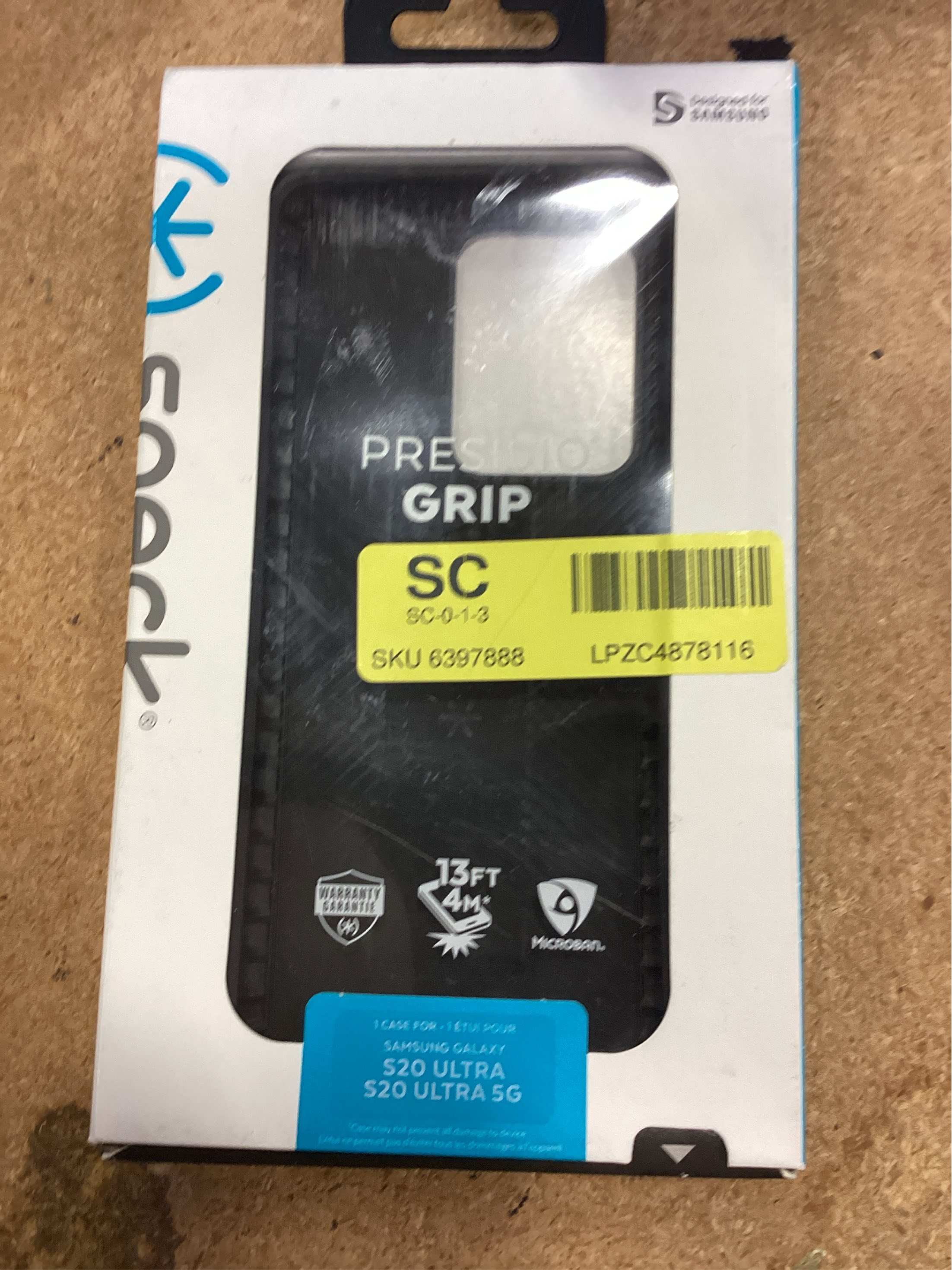 Speck 1363811050 Galaxy S20 Ultra Presidio Grip - Black/Black