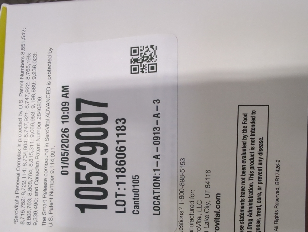 SeroVital Advanced Dietary Supplement 120 Capsules   60 Tablets