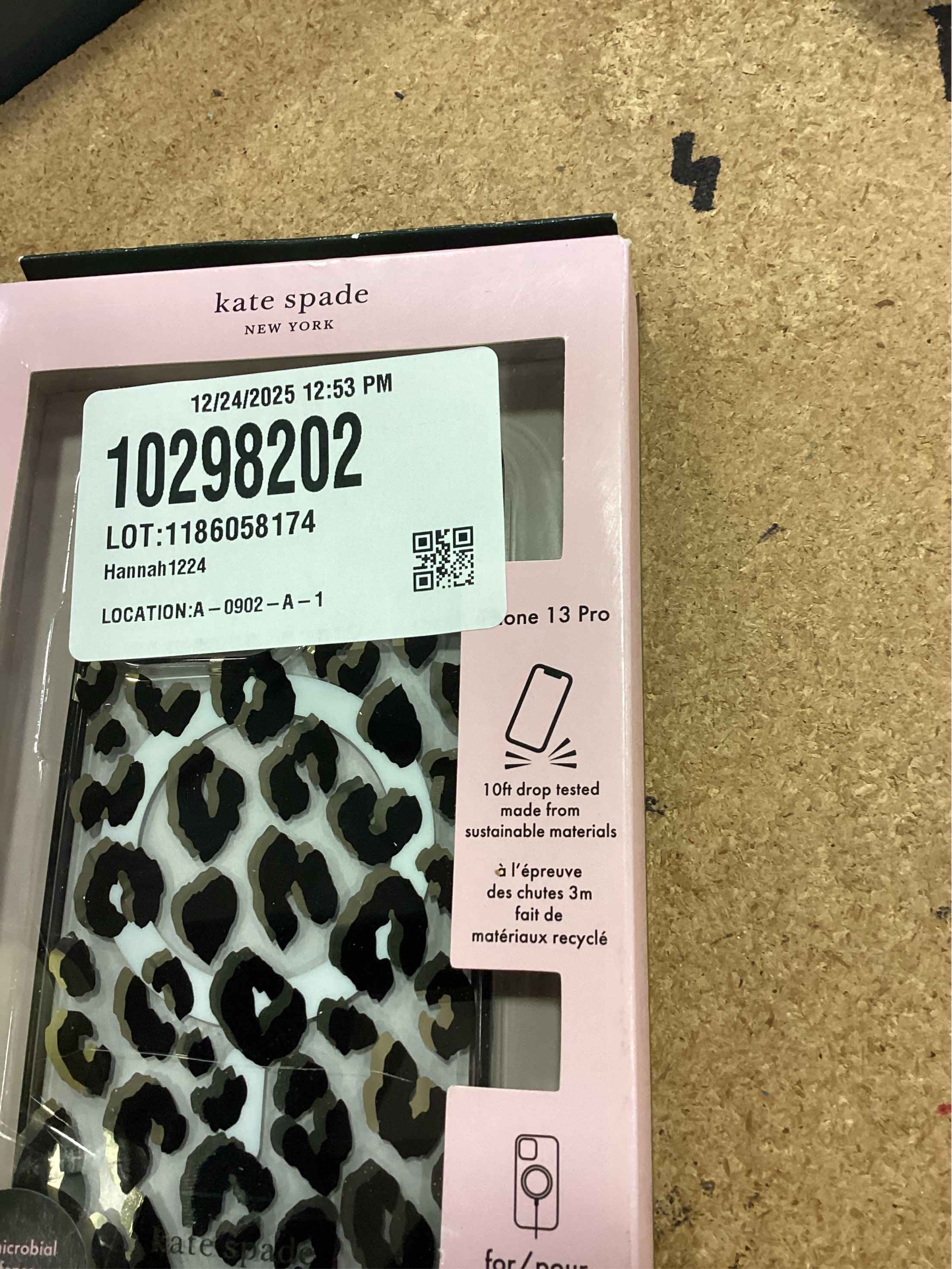 Kate Spade New York Protective Hardshell Case for MagSafe for iPhone 13 Pro - City Leopard Black