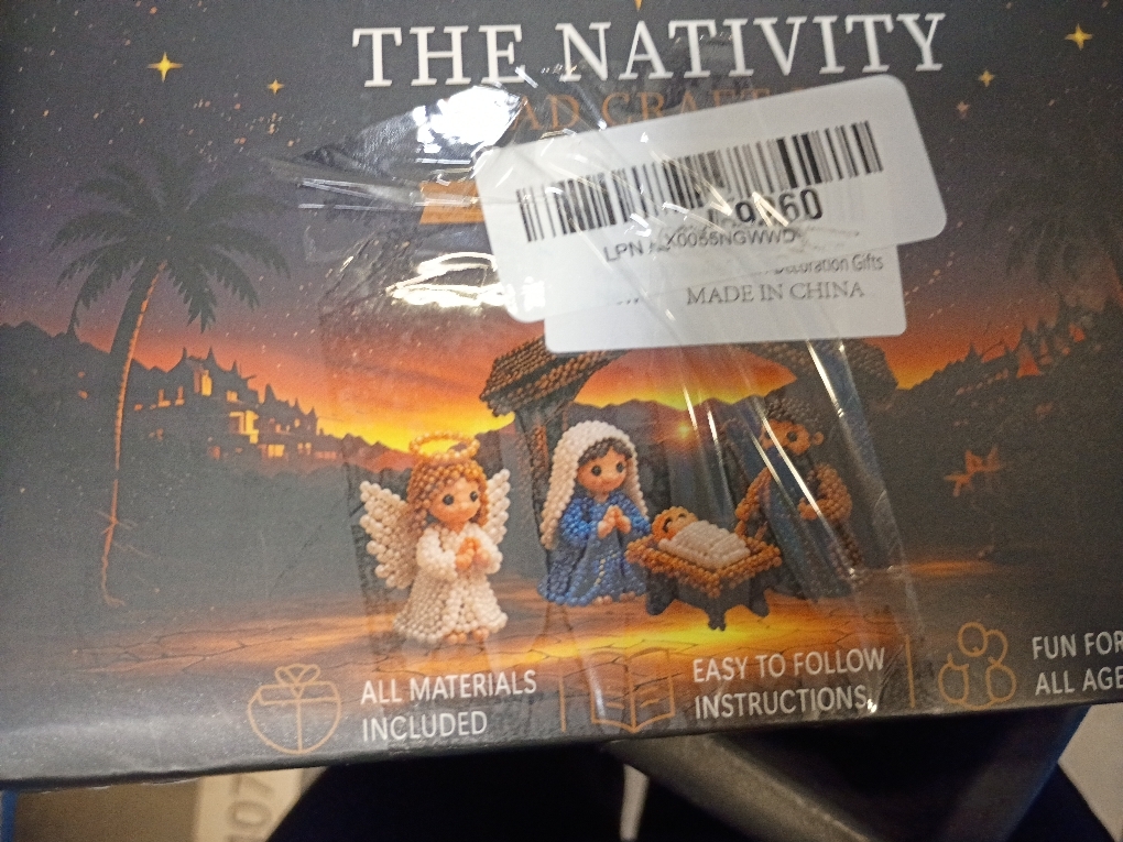 Religious Christmas Nativity Manger 3D Bead Craft Kit ...