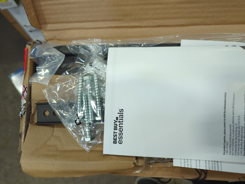 Best Buy Essentials  - Fixed TV Wall Mount for Most 37 90 TVs - Black