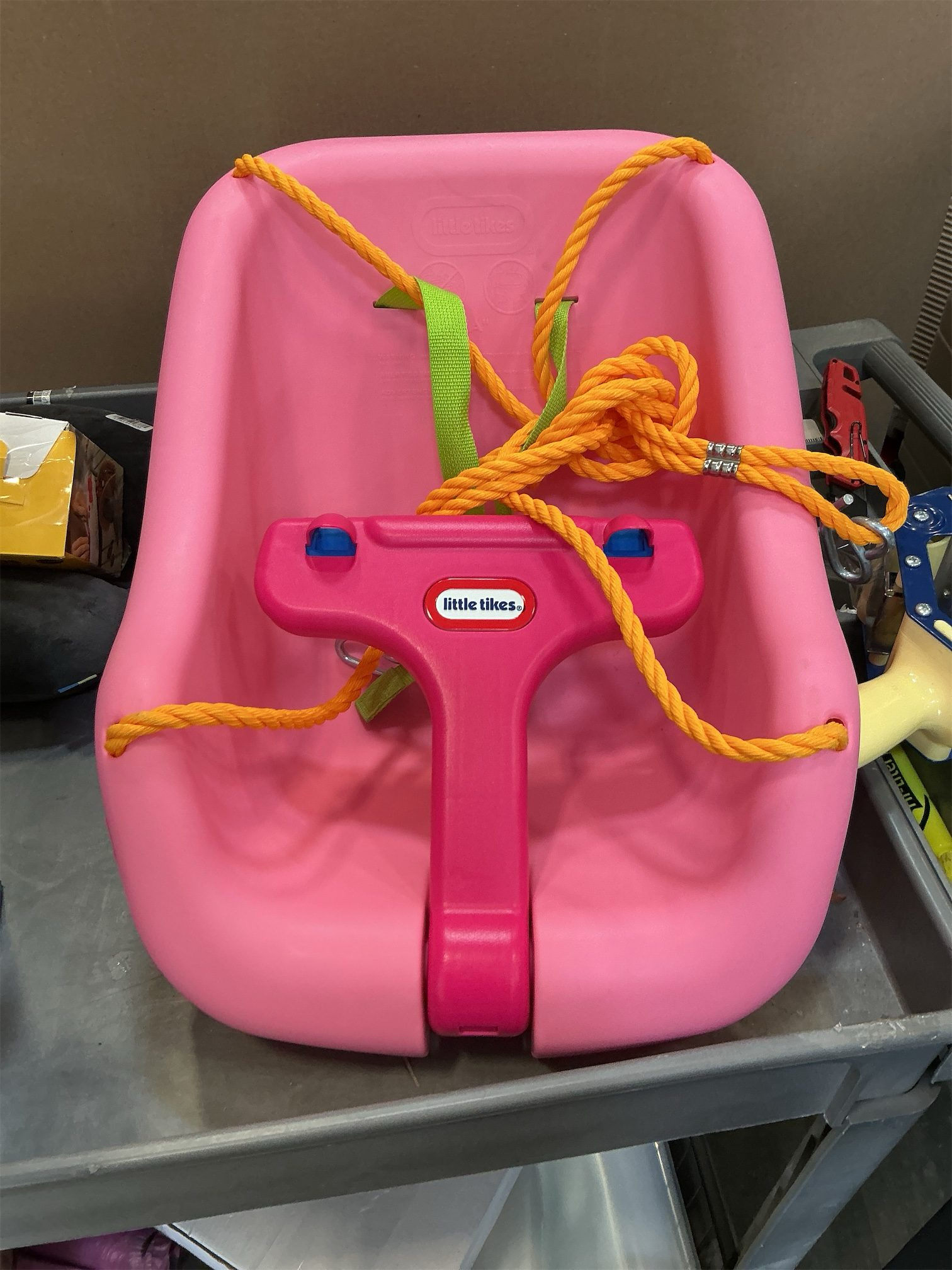 Little Tikes Snug 'n Secure Pink Swing with Adjustable Straps, 2-in-1 for Baby and Toddlers Ages 9 Months - 4 Years,16D x 16.3W x 17H