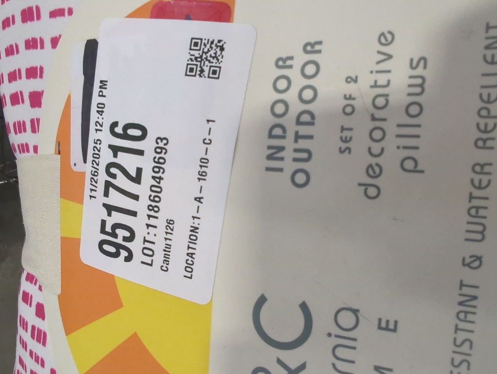 C & C California Home Decorative Pillows Set of 2 Pink And White