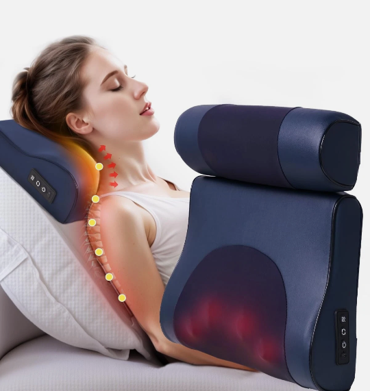 Neck and Back Massager with Heat, 4D Shiatsu Deep Kneading for Pain Relief
