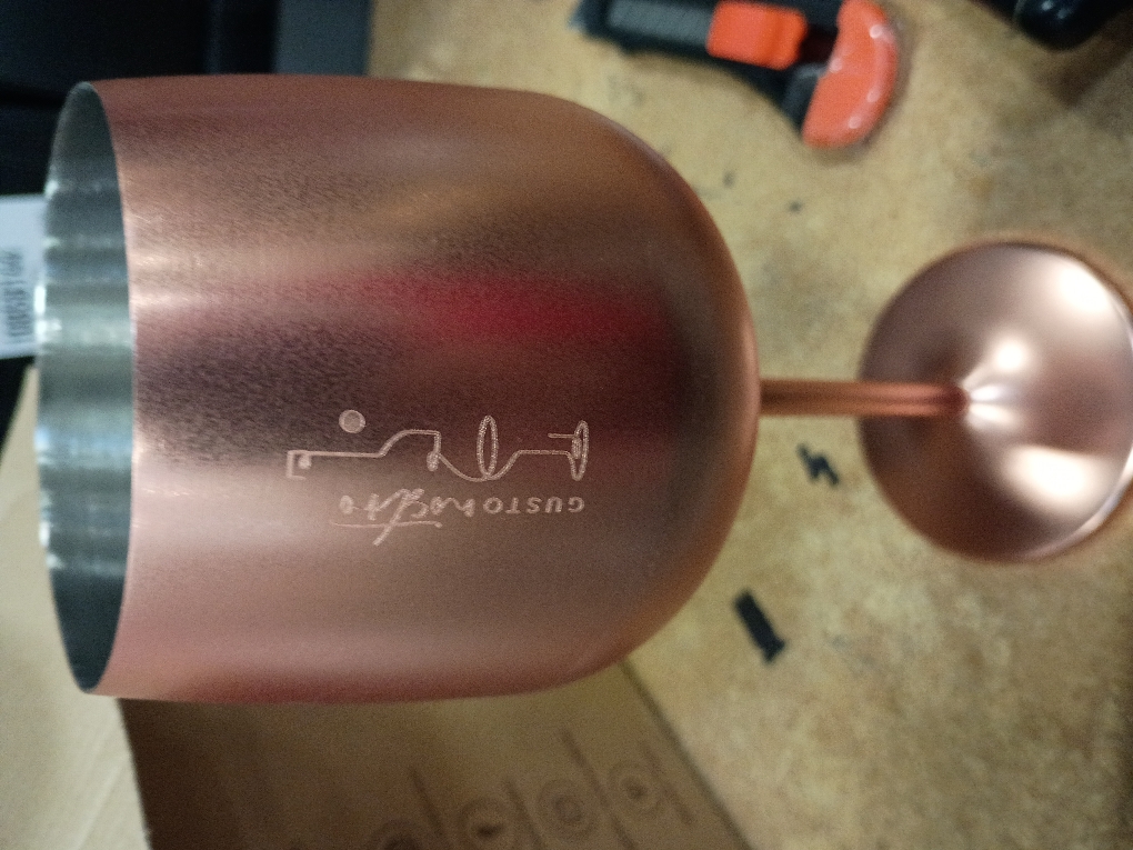 Gusto Nostro Stainless Steel Wine Glass - 18 oz - Unbreakable Rose Gold Wine Glasses for Travel, Camping and Pool - Fancy, Unique and Cool Portable Metal Wine Glass for Outdoor, Picnics (Set of 4)