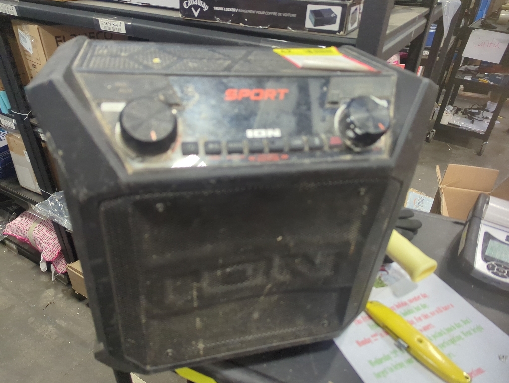 Color Black ION Audio Sport Go Tailgate Portable PA Speaker - Black