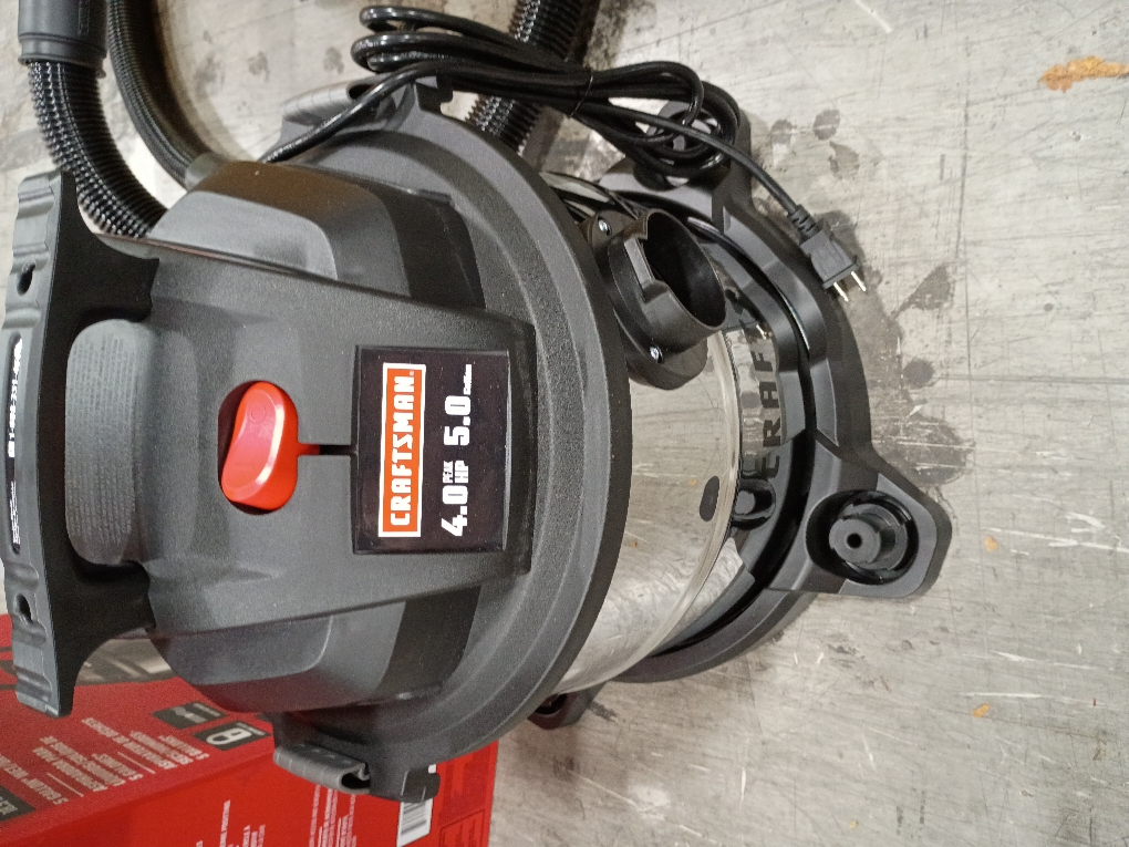 CRAFTSMAN 5-Gallon 4-HP Corded Wet/Dry Shop Vacuum with Accessories Included (missing parts)