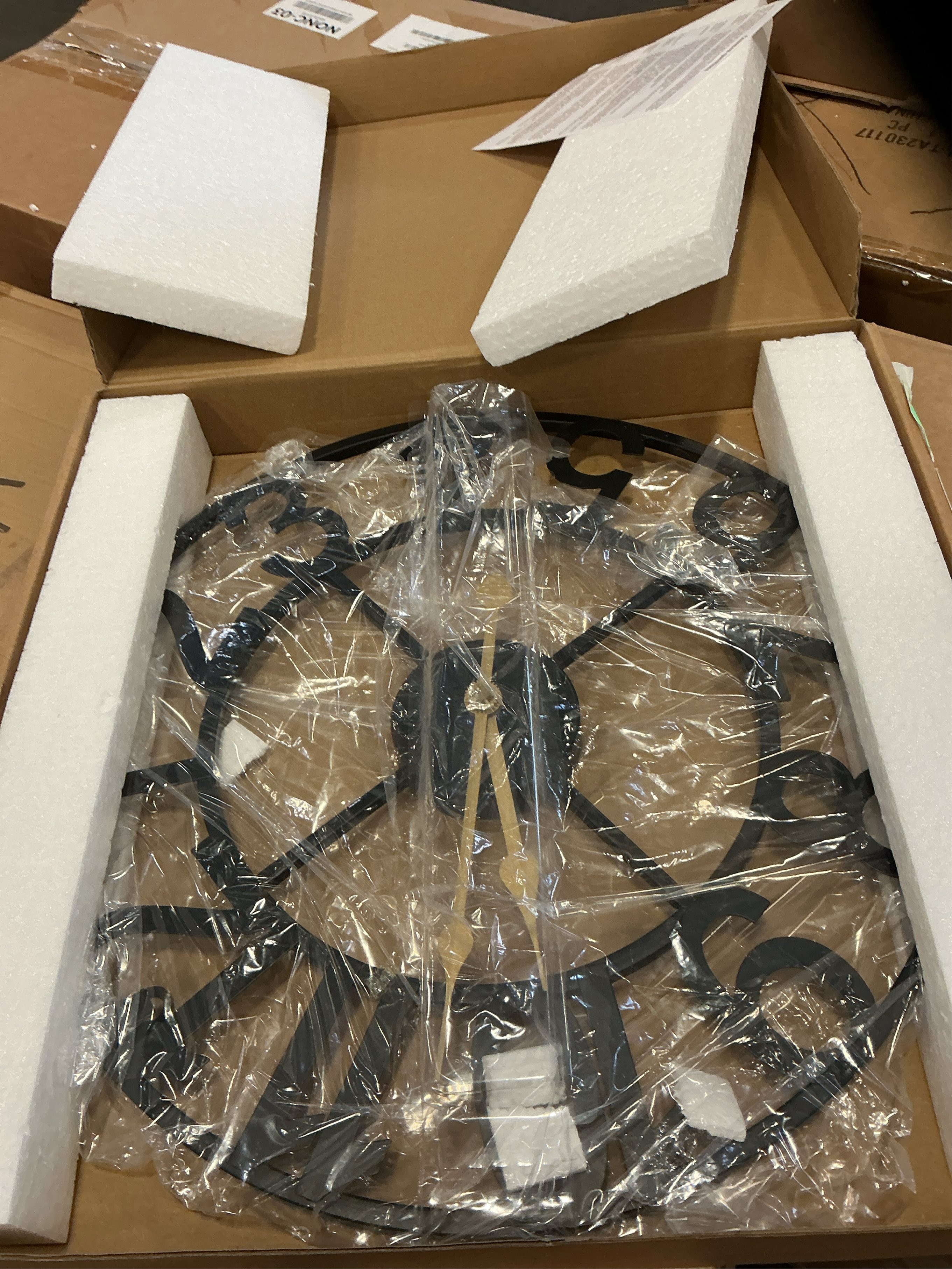 Large Outdoor Clock, Silent Non-Ticking Battery Operated Outdoor Wall Clock, Black Modern Metal Wall Clock for Patio, Porch, Pool Area, Kitchen, Bedroom, Living Room, Farmhouse Decor - 16 Inch