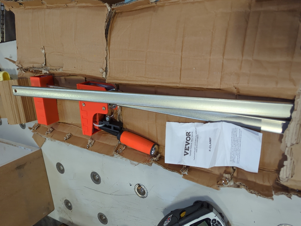 VEVOR Bar Clamps for Woodworking, 2-Pack Parallel Clamp Set, F Clamp, Even Pressure, High-strength Plastic and Carbon Steel, Wood clamps for Woodworking Metal Working