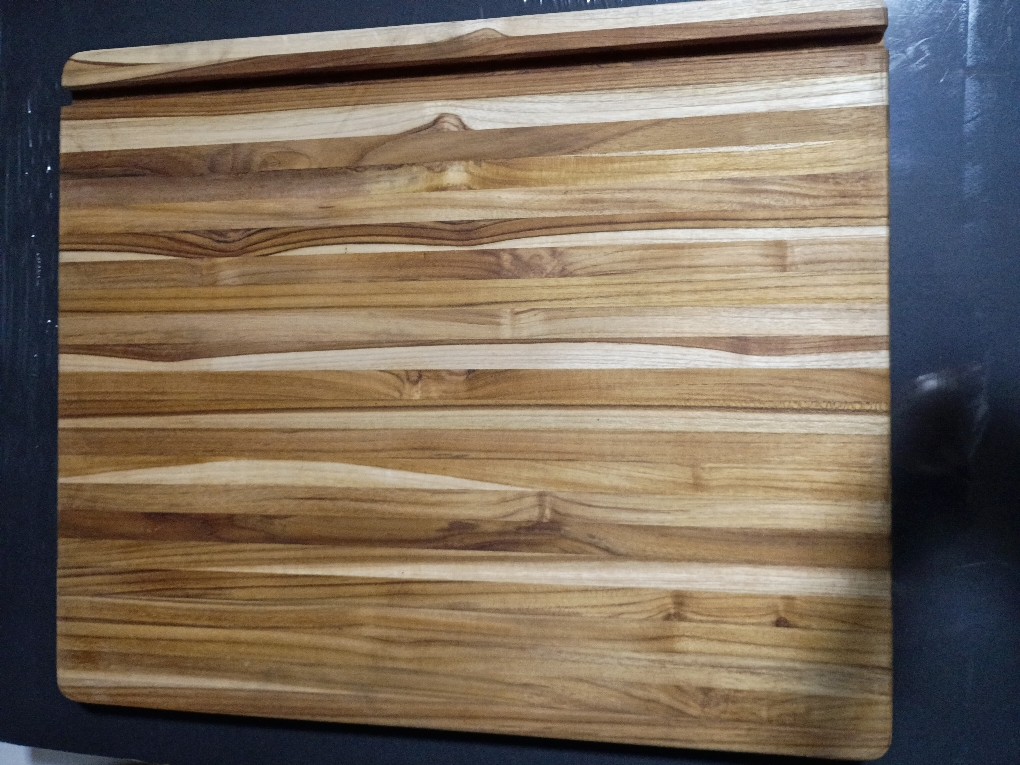 Sonder Los Angeles Bradbury Wood Cutting Board | Teak Edge Grain Cutting Board for Kitchen