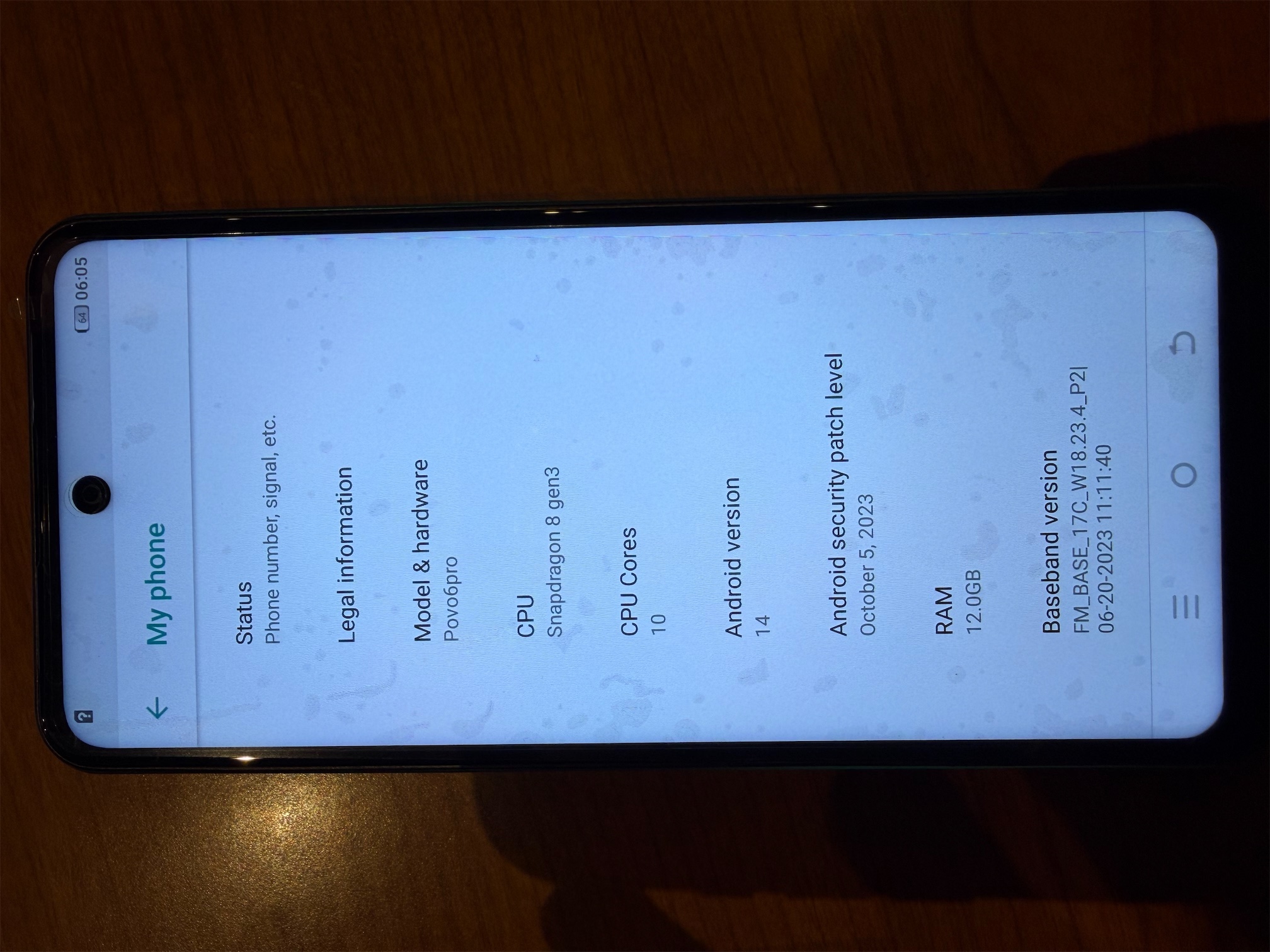 Povo 6 Pro Android Phone (Green)