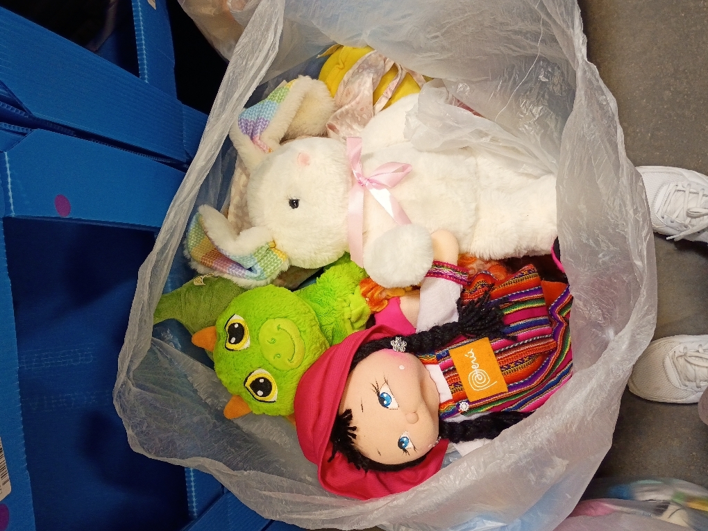 Bag of stuffed animals