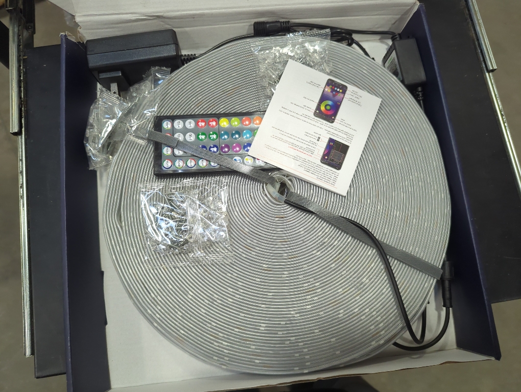 Outdoor LED Strip Lights Waterproof,IP68 Outside Led Light Strips Waterproof with App and Remote,Music Sync RGB Exterior Led Rope Lights with Self Adhesive Back for Roof,Deck