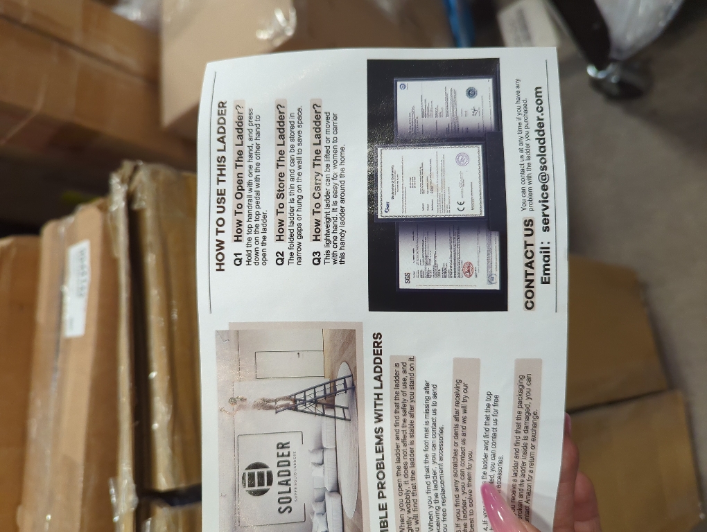 Step Ladder 3 Step Folding, Small Step Stool for Adults, Portable Anti-Slip Iron Stepladder with Wide Pedals for Home and Kitchen Use, Space Saving - Black (300 lbs)