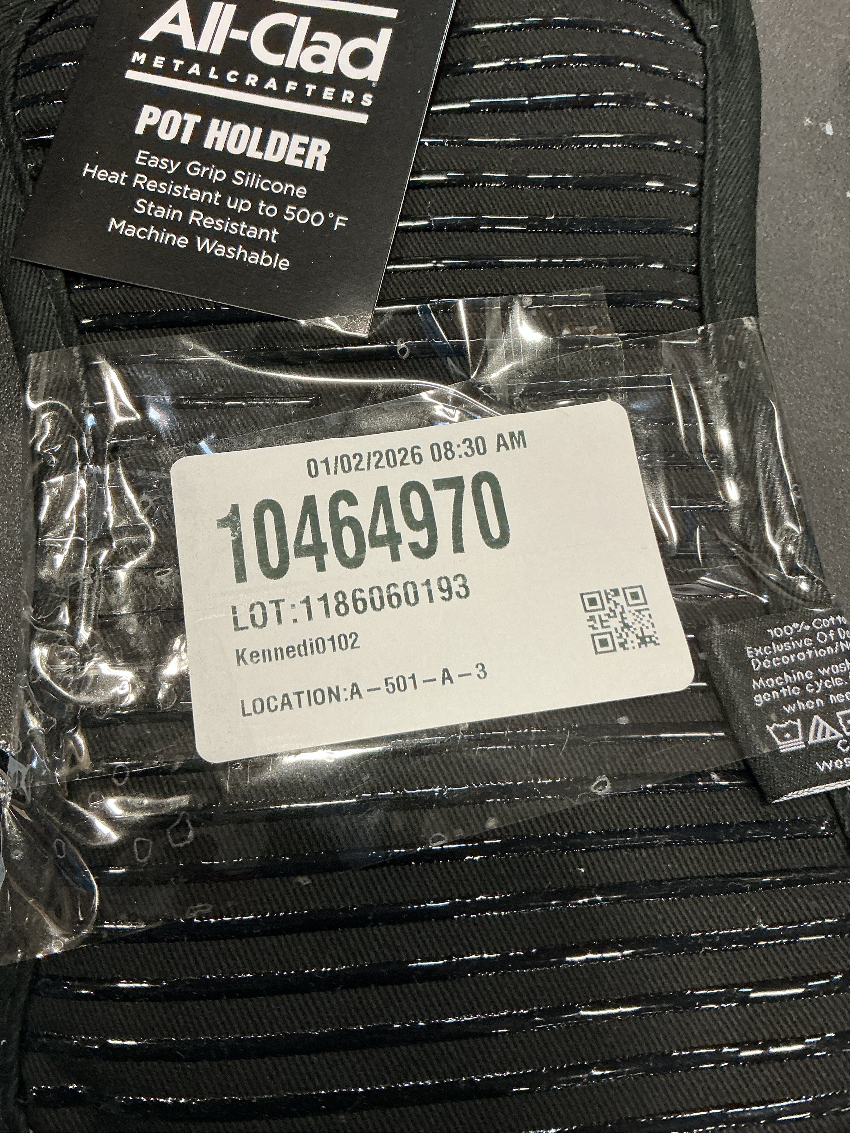 All-Clad Premium Pot Holder, 2-Pack , Black