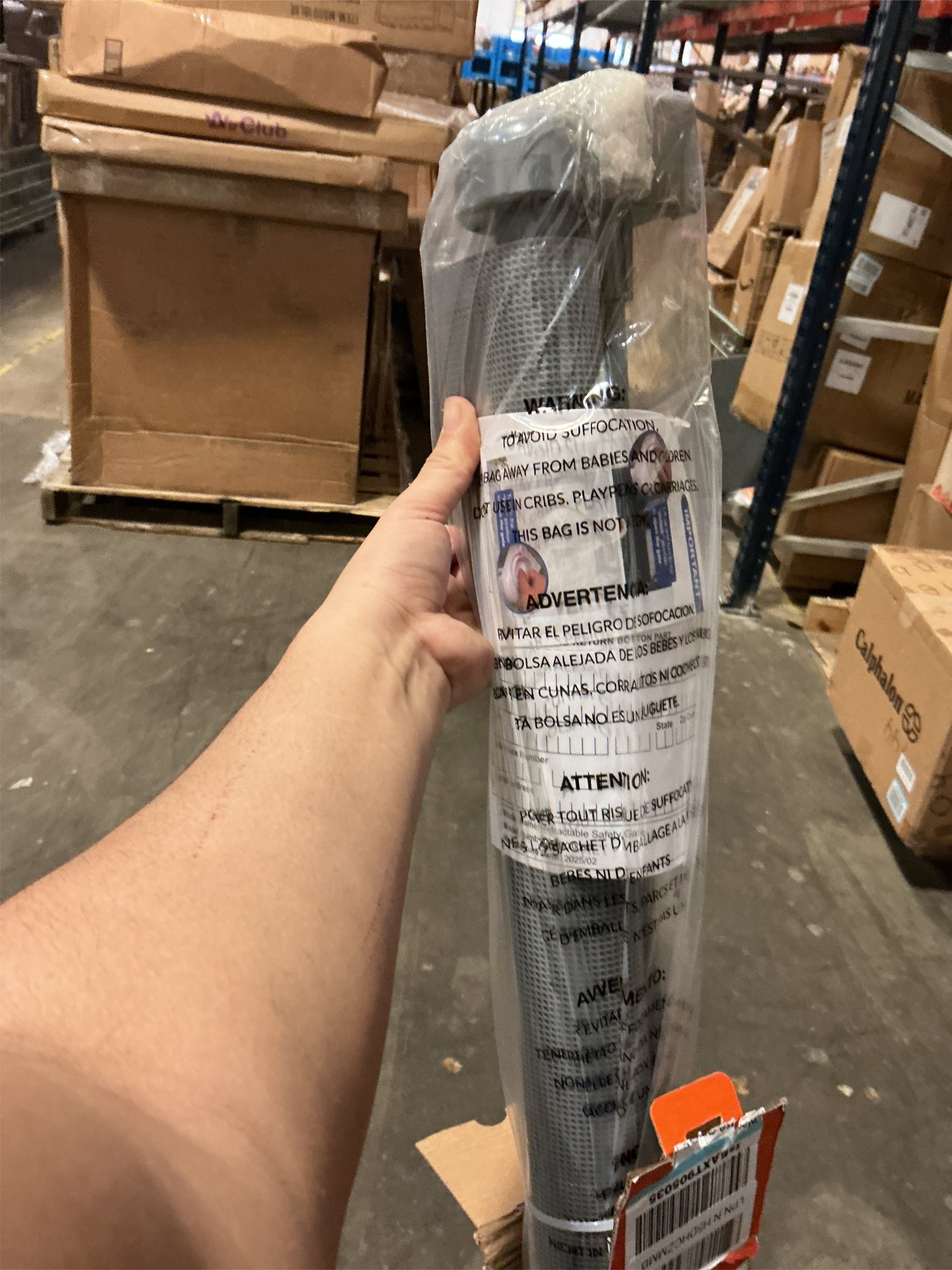 Retractable Baby Gate for Stairs & Doorways, 55 Wide x 33.6 Tall Easy Installation Mesh Dog Gate for Indoor & Outdoor Use,Pet and Dog Safety Gate for Hallways(Grey)