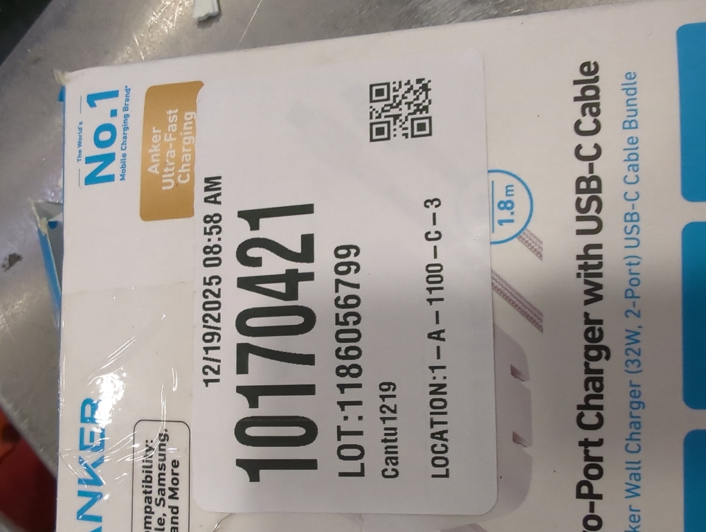 Anker 2 Port 33W Wall Charger with 6' USB-C to USB-C Cable - White