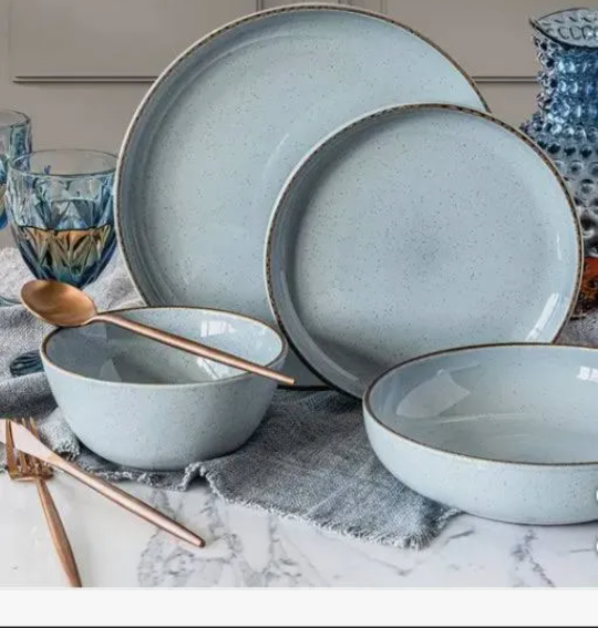 Over&Back 16 Piece Dinnerware Set Blue