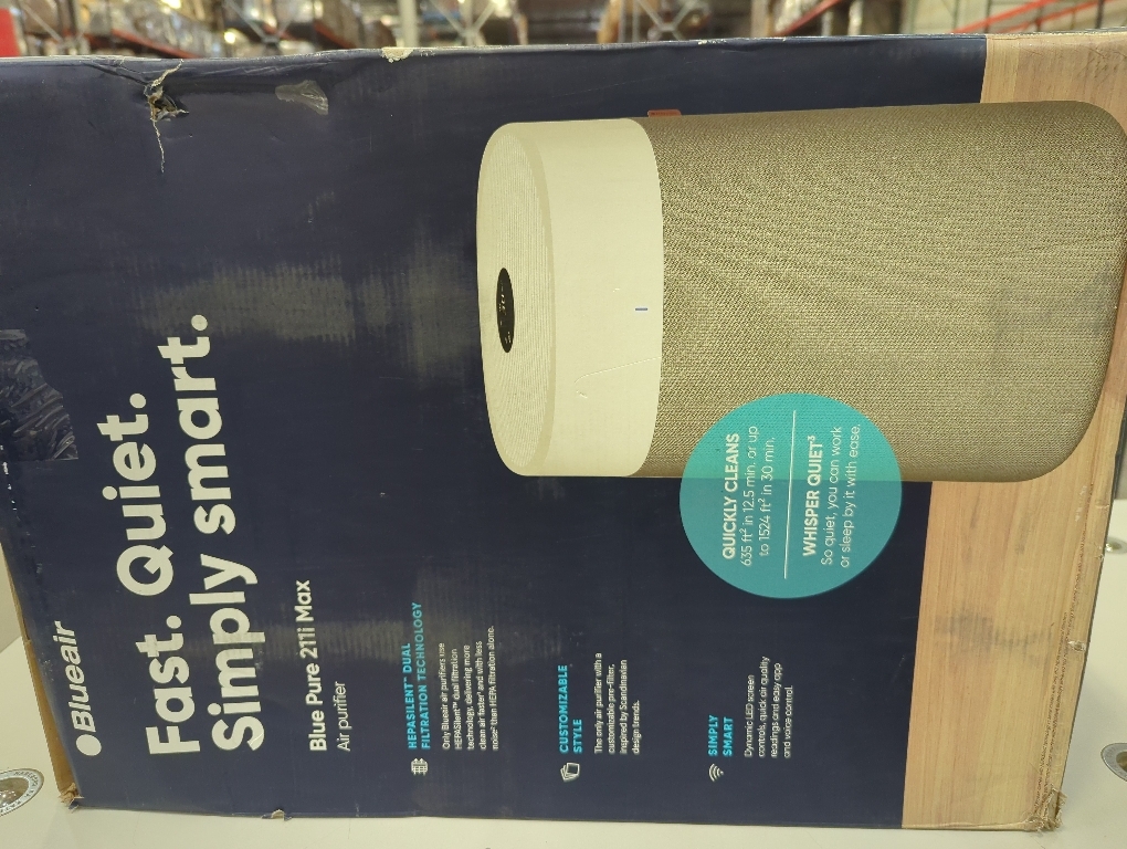 BLUEAIR Air Purifiers for Large Rooms, Cleans 3,048 Sqft In One Hour, HEPASilent Smart Air Cleaner For Home, Pets, Allergies, Virus, Dust, Mold, Smoke - Blue Pure 211i Max