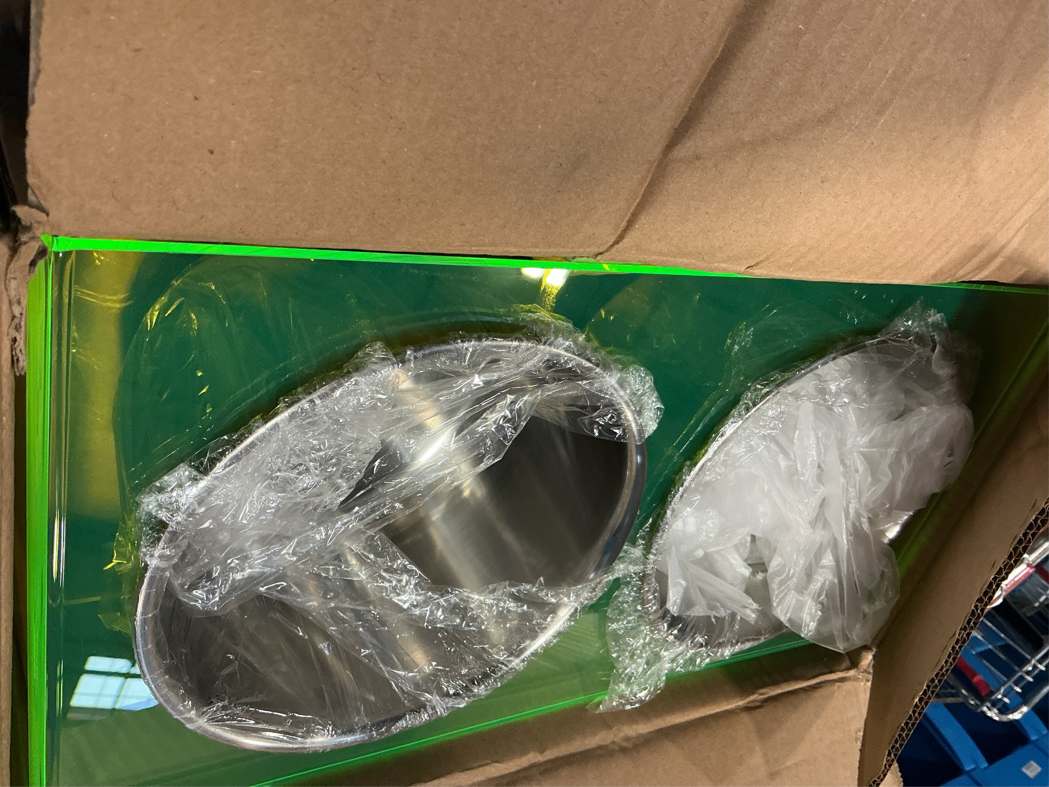 Raised Dog Bowl Stand Large Acrylic Dog Water Bowl Elevated Pet Feeder with Double Big Stainless Bowls for Large Medium Pets, Neon Green