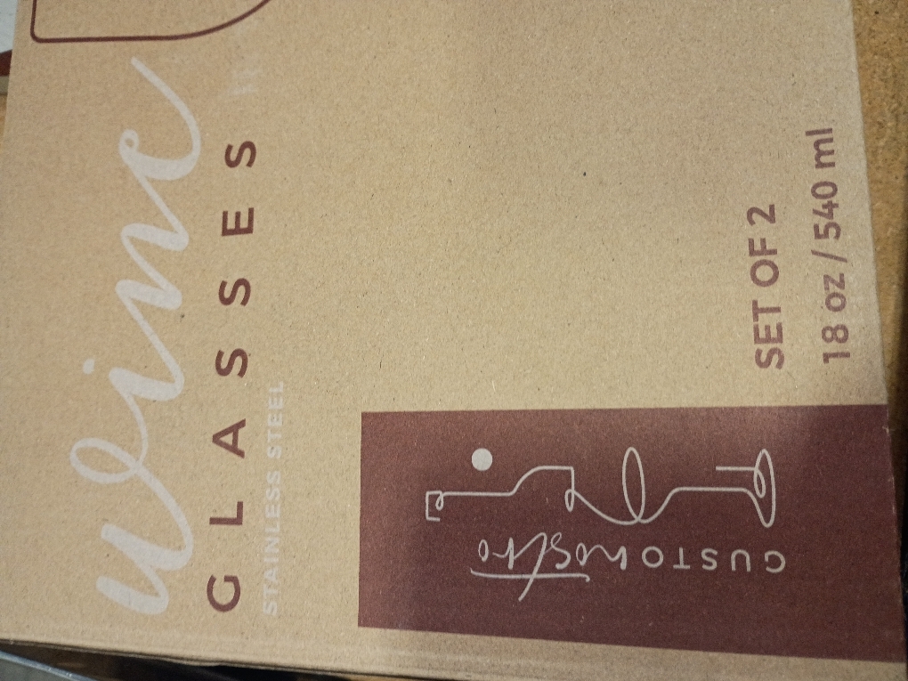 Gusto Nostro Stainless Steel Wine Glass - 18 oz - Unbreakable Black Wine Glasses for Travel, Camping and Pool - Fancy, Unique and Cool Portable Metal Wine Glass for Outdoor Events, Picnics (Set of 2)