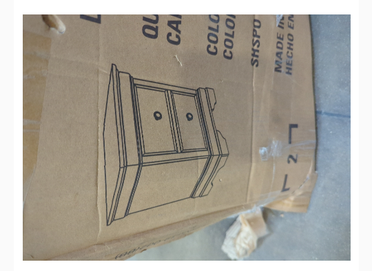 Black 2 Drawer Nightstand Set of 2