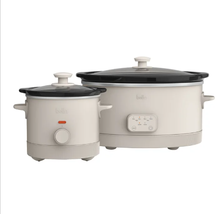 Bella - 6-qt. Programmable Slow Cooker & 2-qt. Slow Cooker Set - Oatmilk