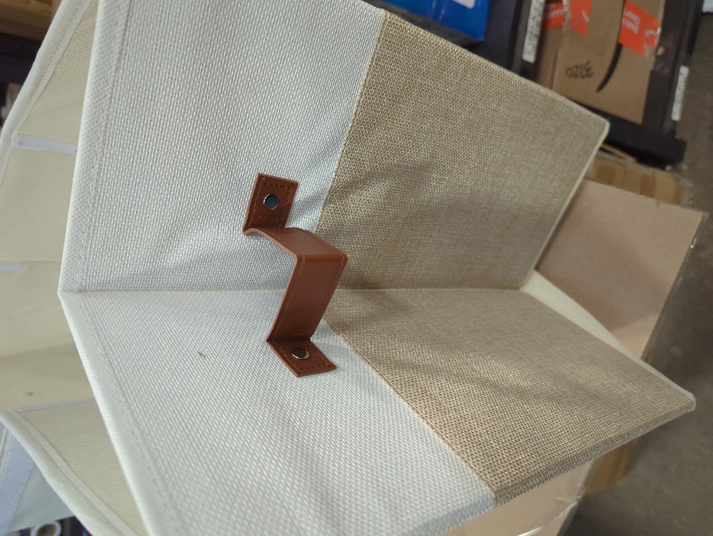 Extra Large Toy Storage Box with Lid, Collapsible Sturdy Toys Chest Storage Organizer Bin Basket with Divider for Kids, Boys, Girls, Closet, Playroom, Bedroom, Nursery, 40X14X16, Beige & White