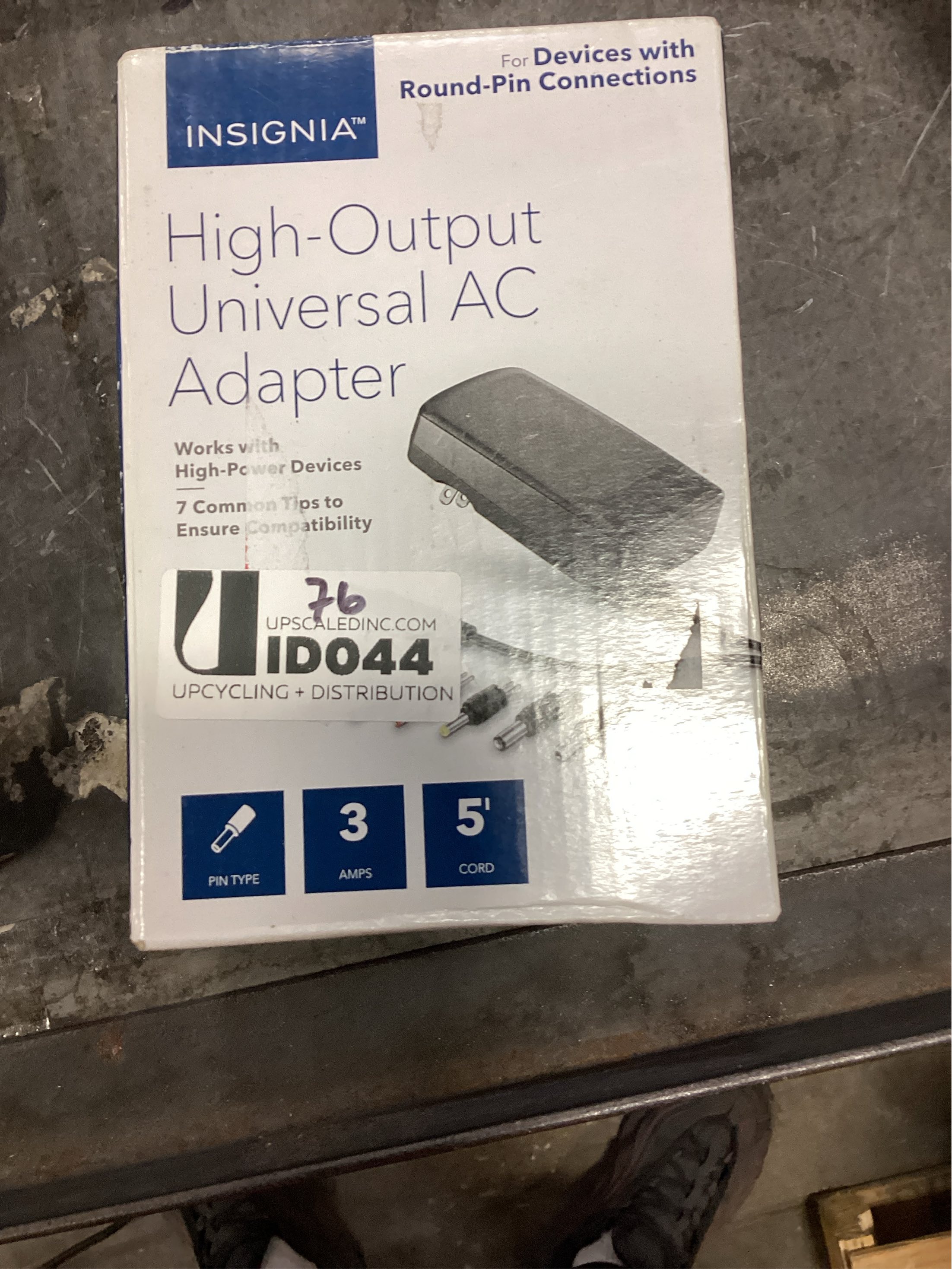 Insignia™ - 3,000 MA 5’ Universal AC Adapter for High-Output Devices - Black